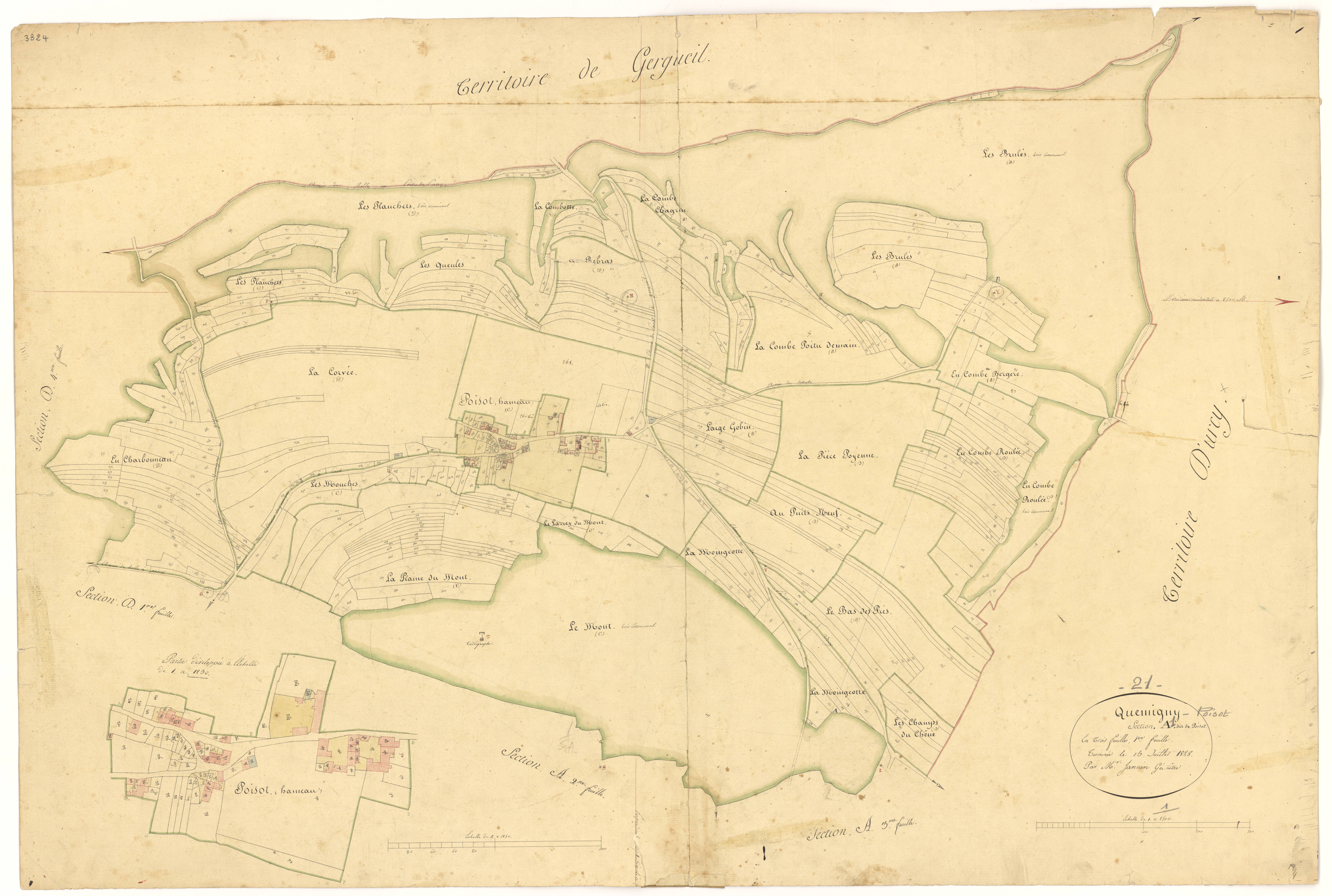 Quemigny-Poisot - Section A1 - 3 P PLAN 513/2