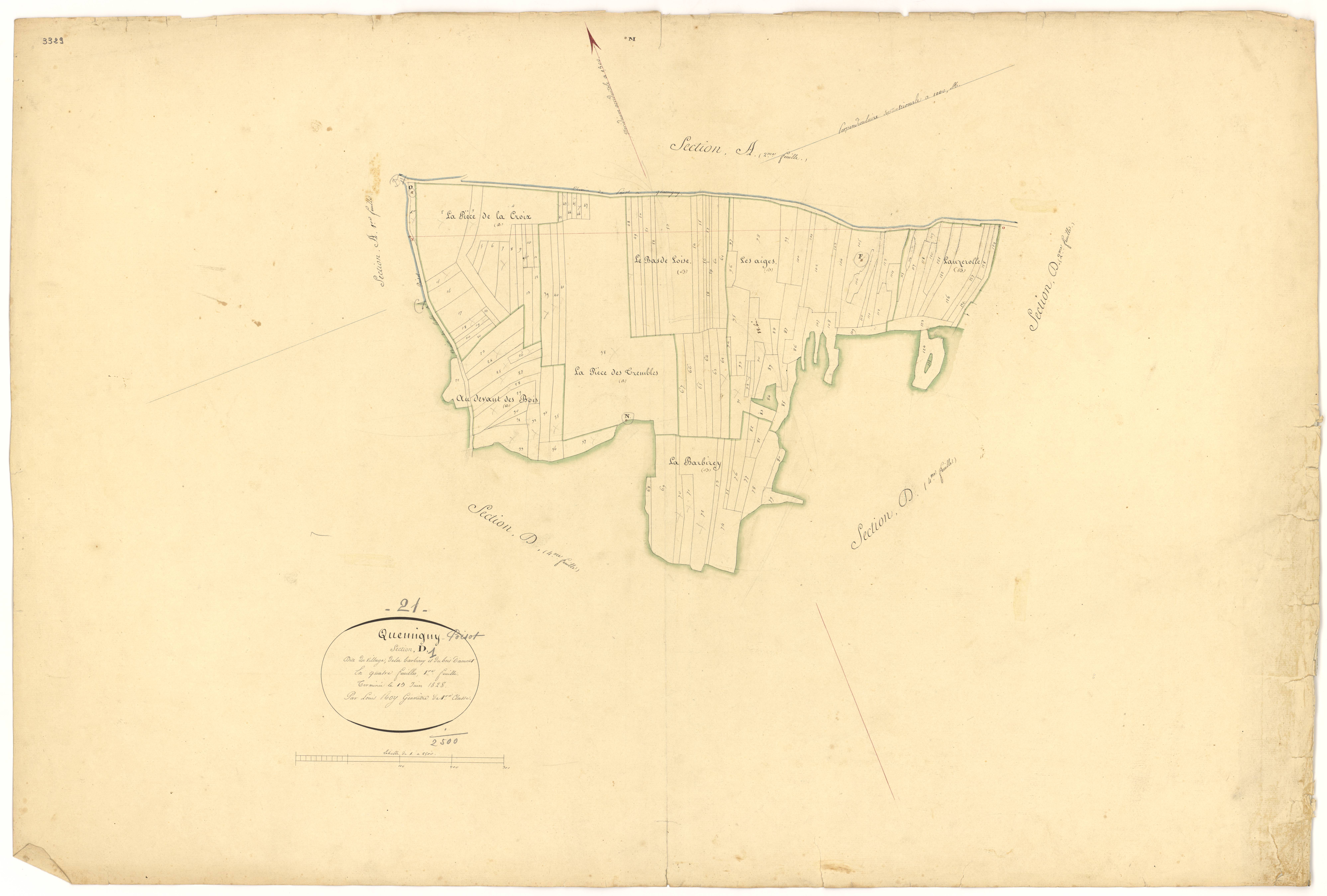 Quemigny-Poisot - Section D1 - 3 P PLAN 513/7
