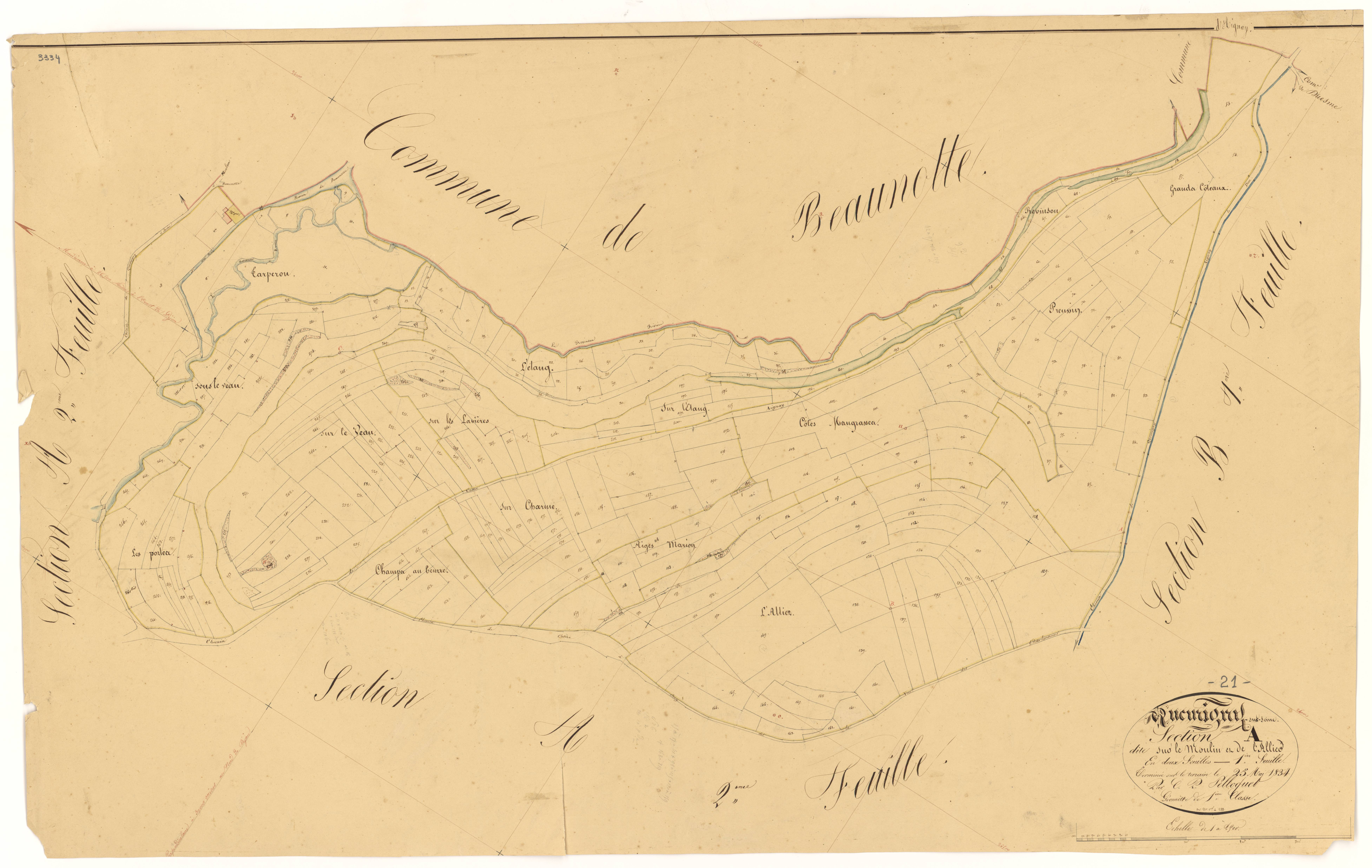 Quemigny-sur-Seine - Section A1 - 3 P PLAN 514/2