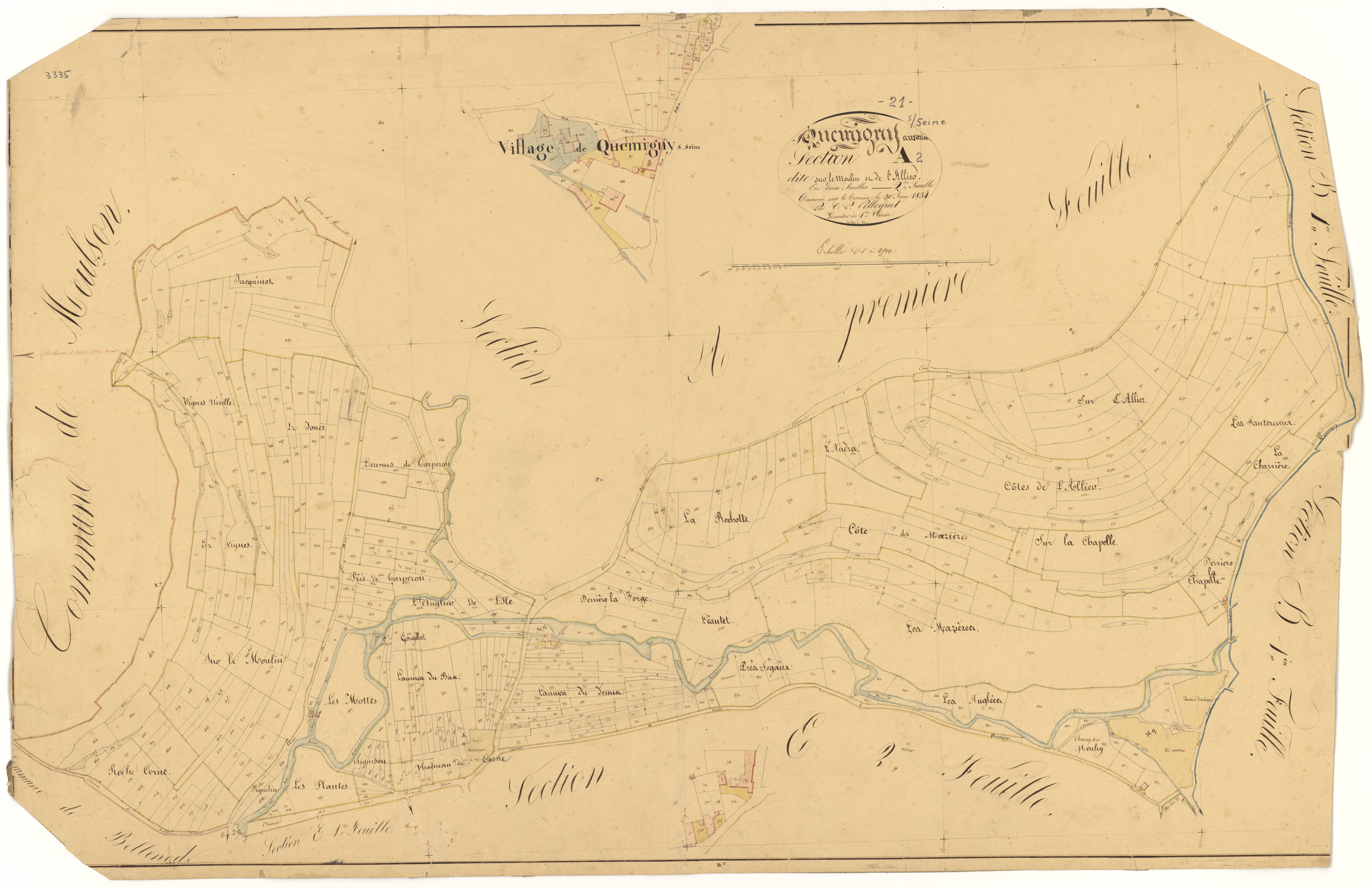 Quemigny-sur-Seine - Section A2 - 3 P PLAN 514/3