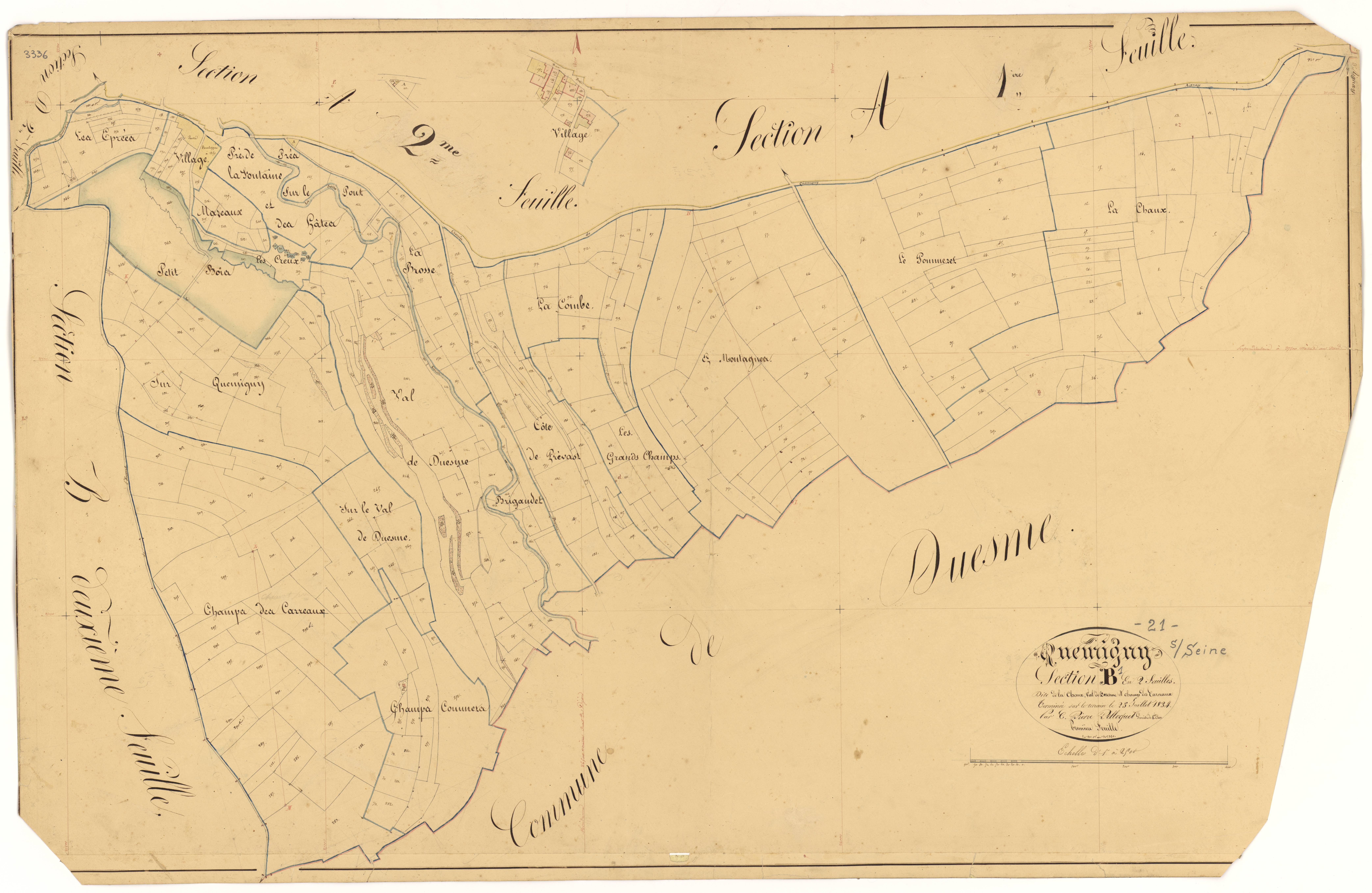Quemigny-sur-Seine - Section B1 - 3 P PLAN 514/4