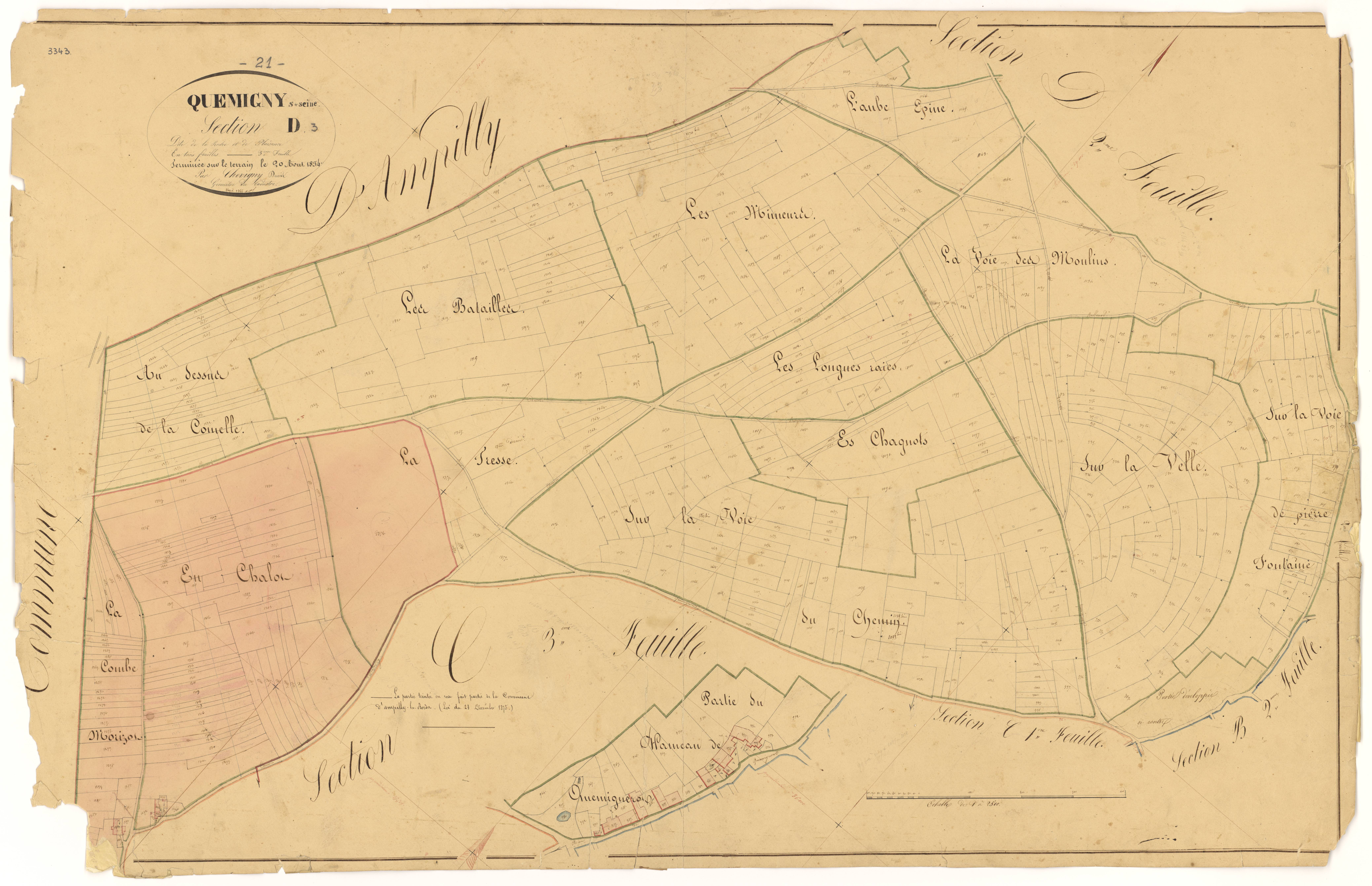 Quemigny-sur-Seine - Section D3 - 3 P PLAN 514/11