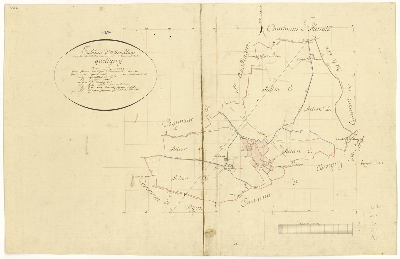 Quetigny - Tableau d'assemblage - 3 P PLAN 515/1