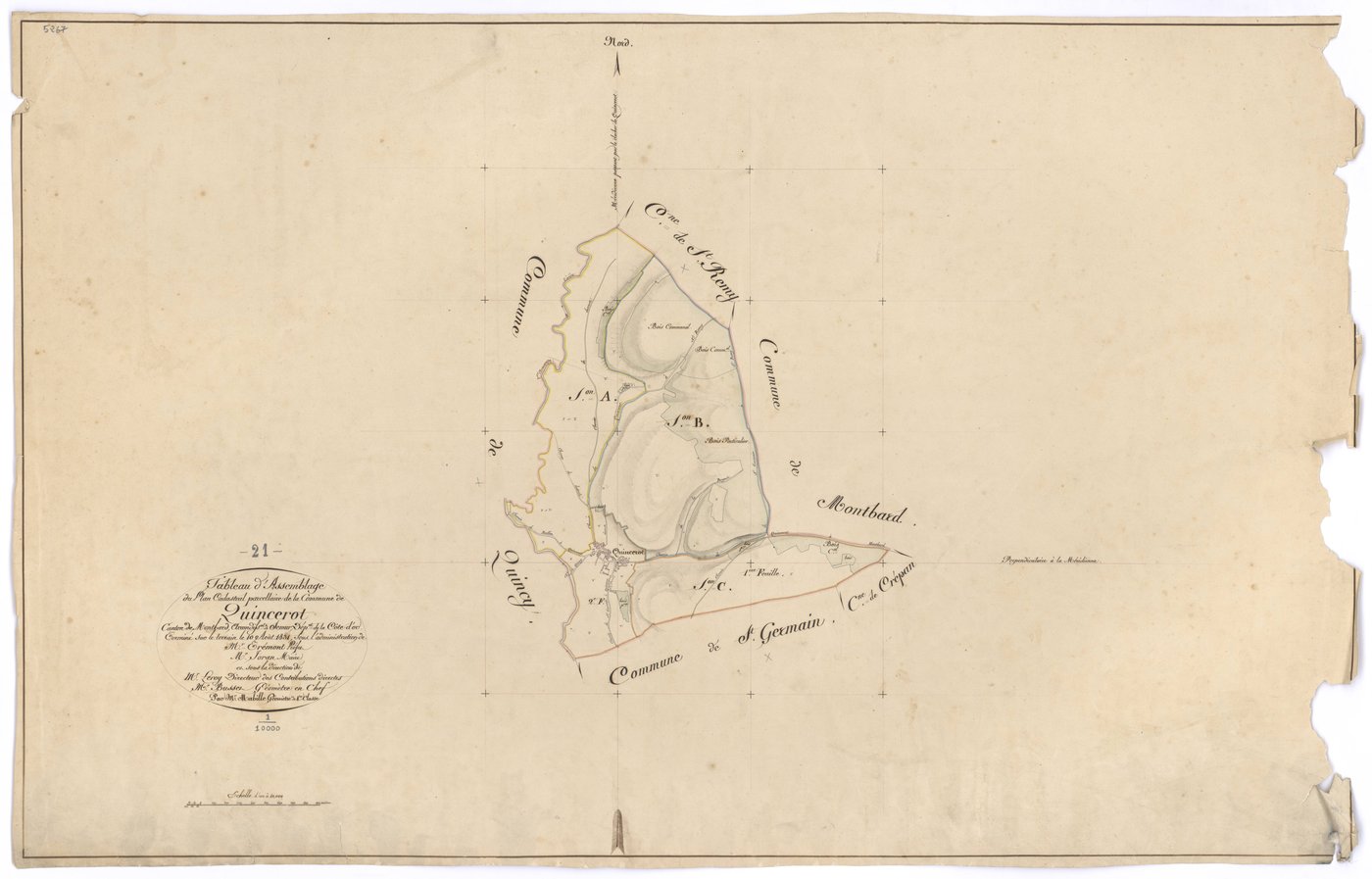 Quincerot - Tableau d'assemblage - 3 P PLAN 516/1