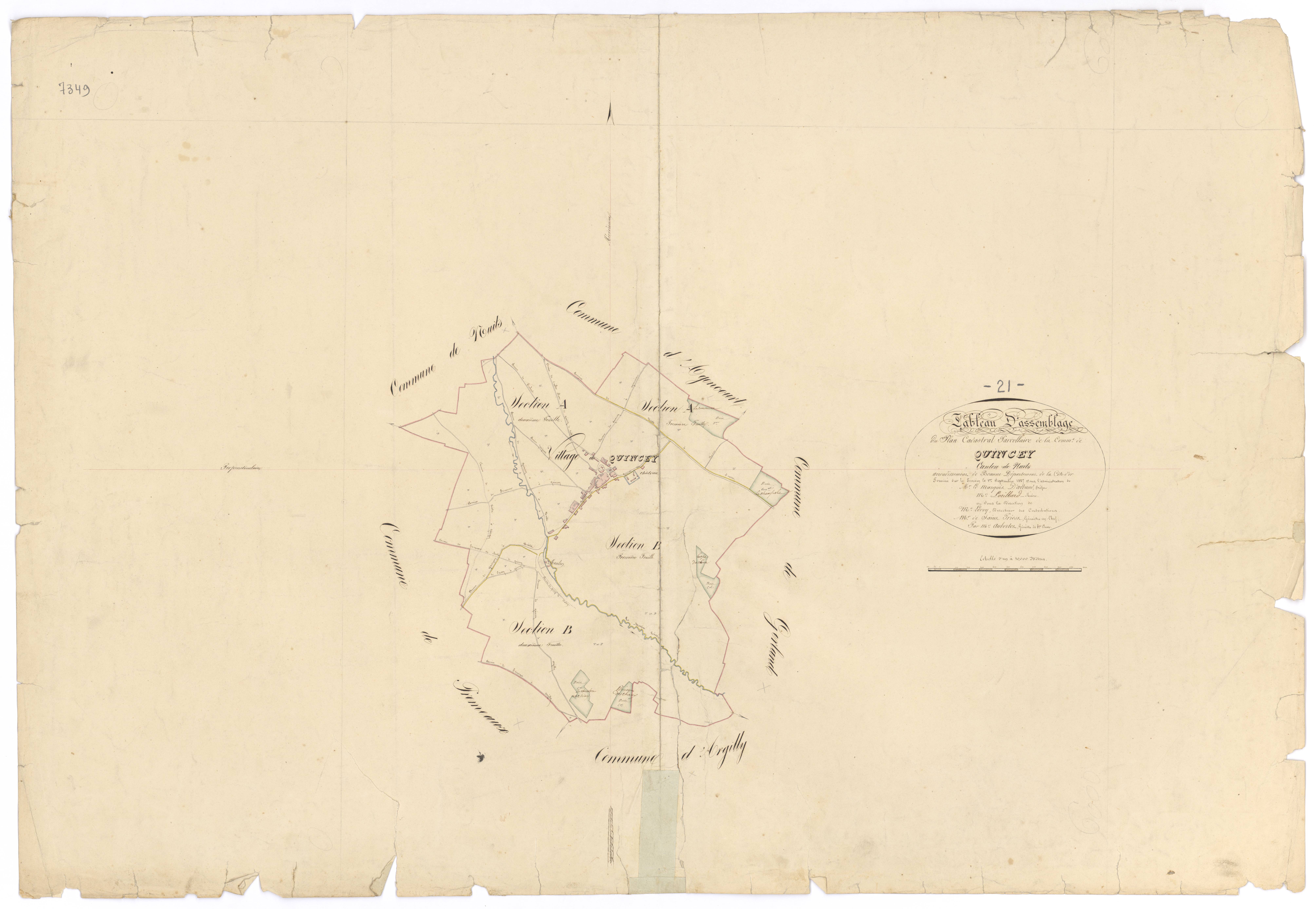 Quincey - Tableau d'assemblage - 3 P PLAN 517/1