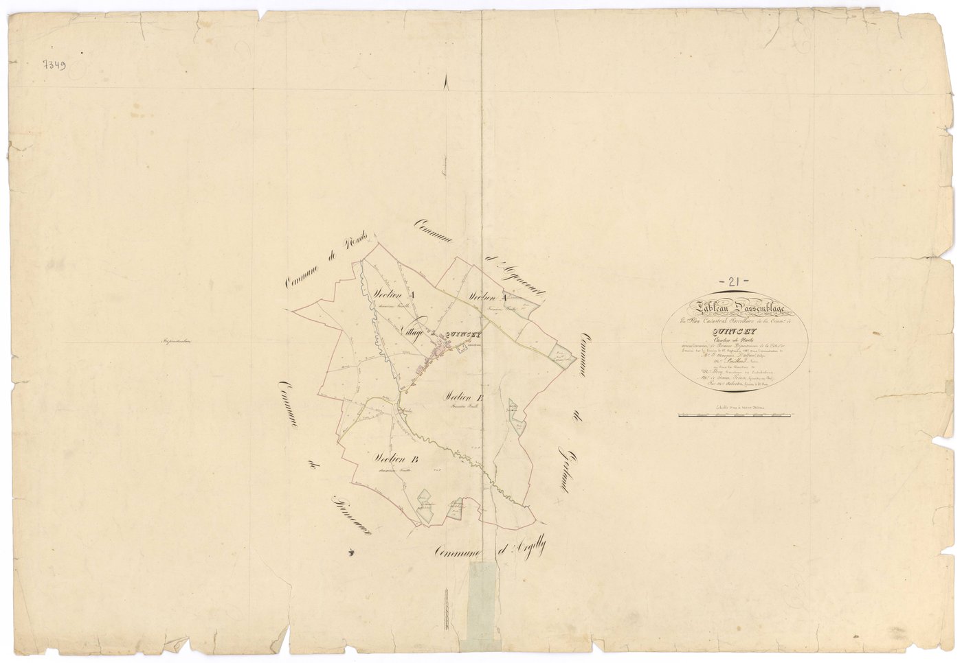 Quincey - Tableau d'assemblage - 3 P PLAN 517/1