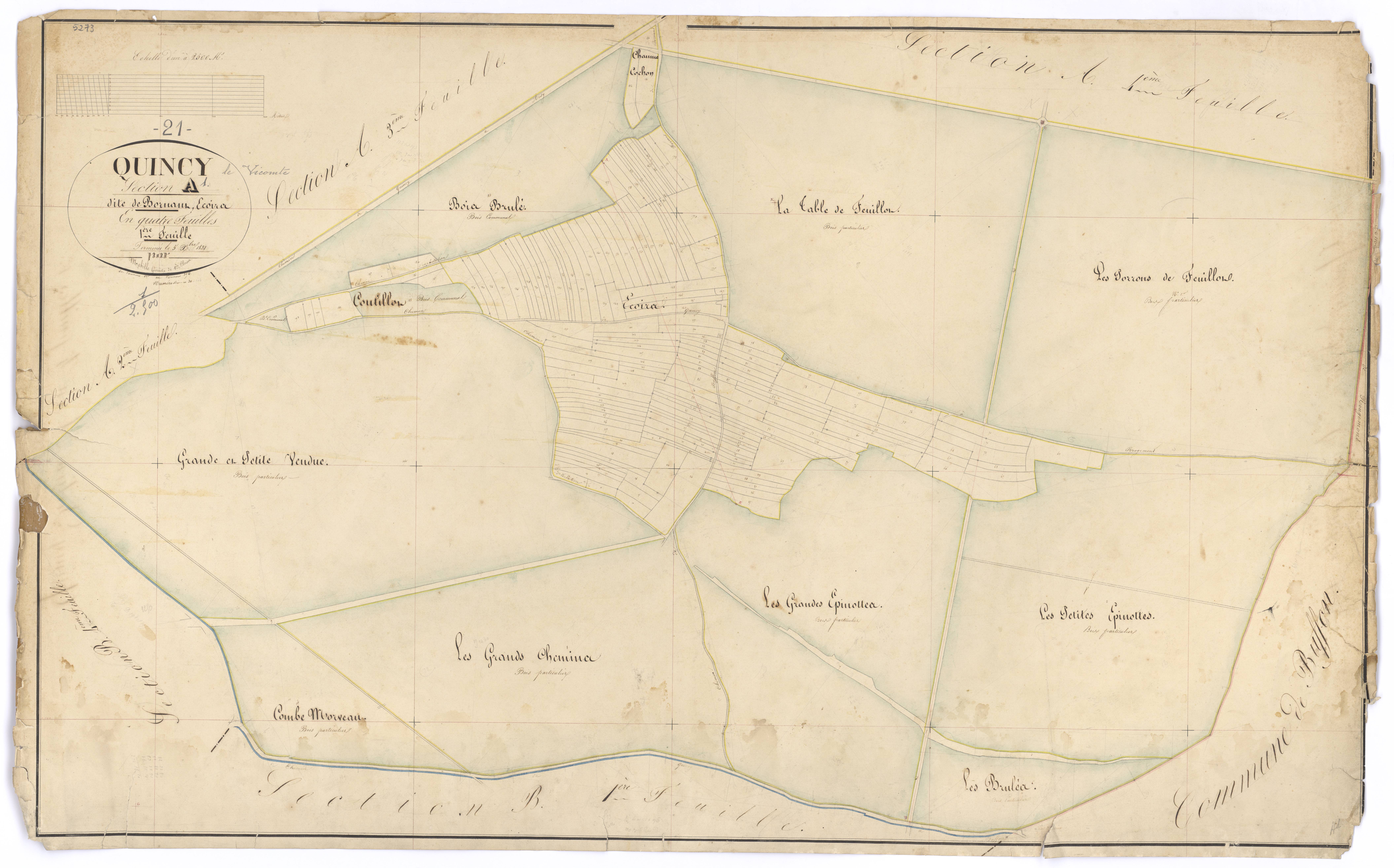 Quincy-le-Vicomte - Section A1 - 3 P PLAN 518/2