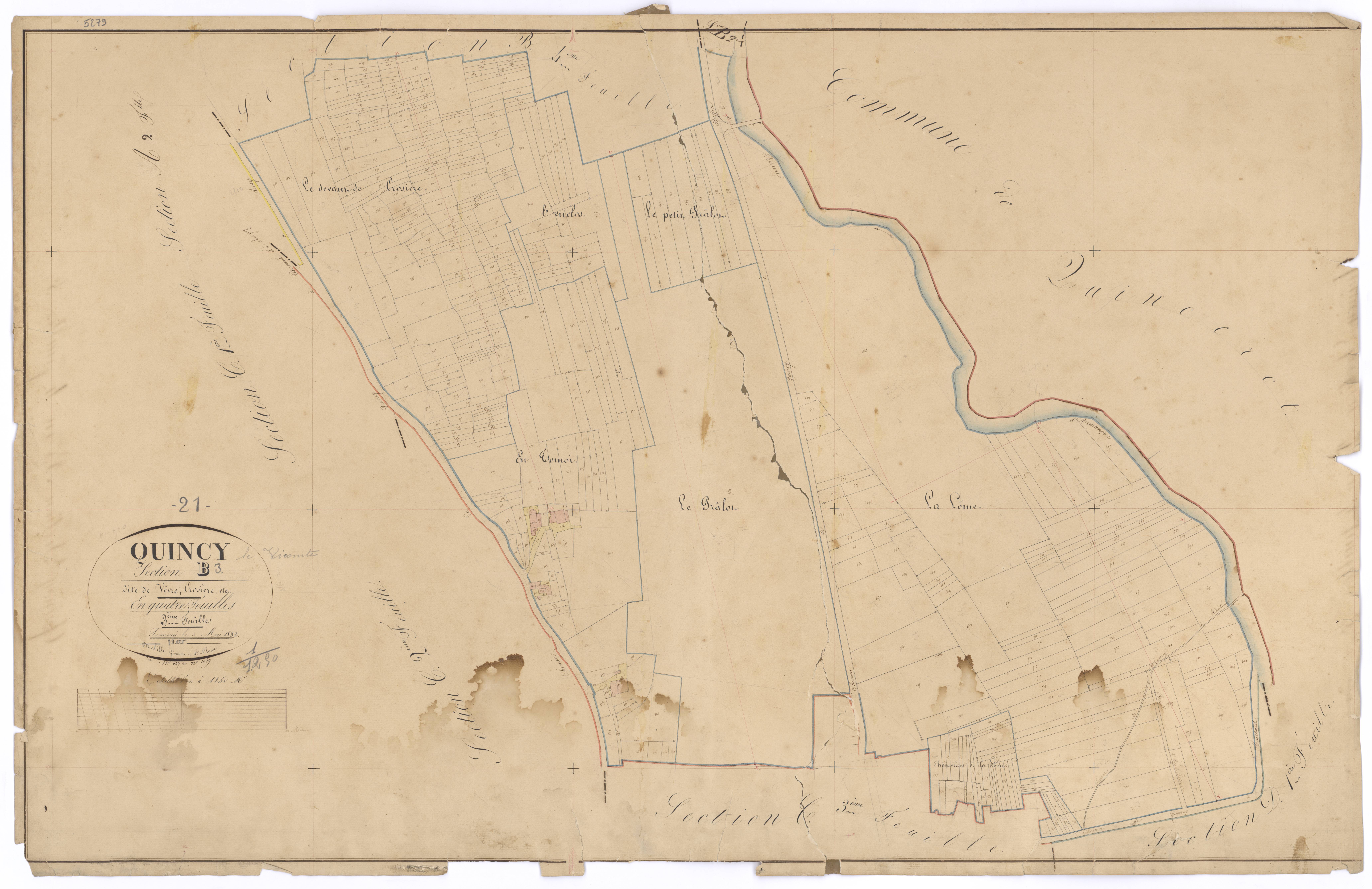 Quincy-le-Vicomte - Section B3 - 3 P PLAN 518/8