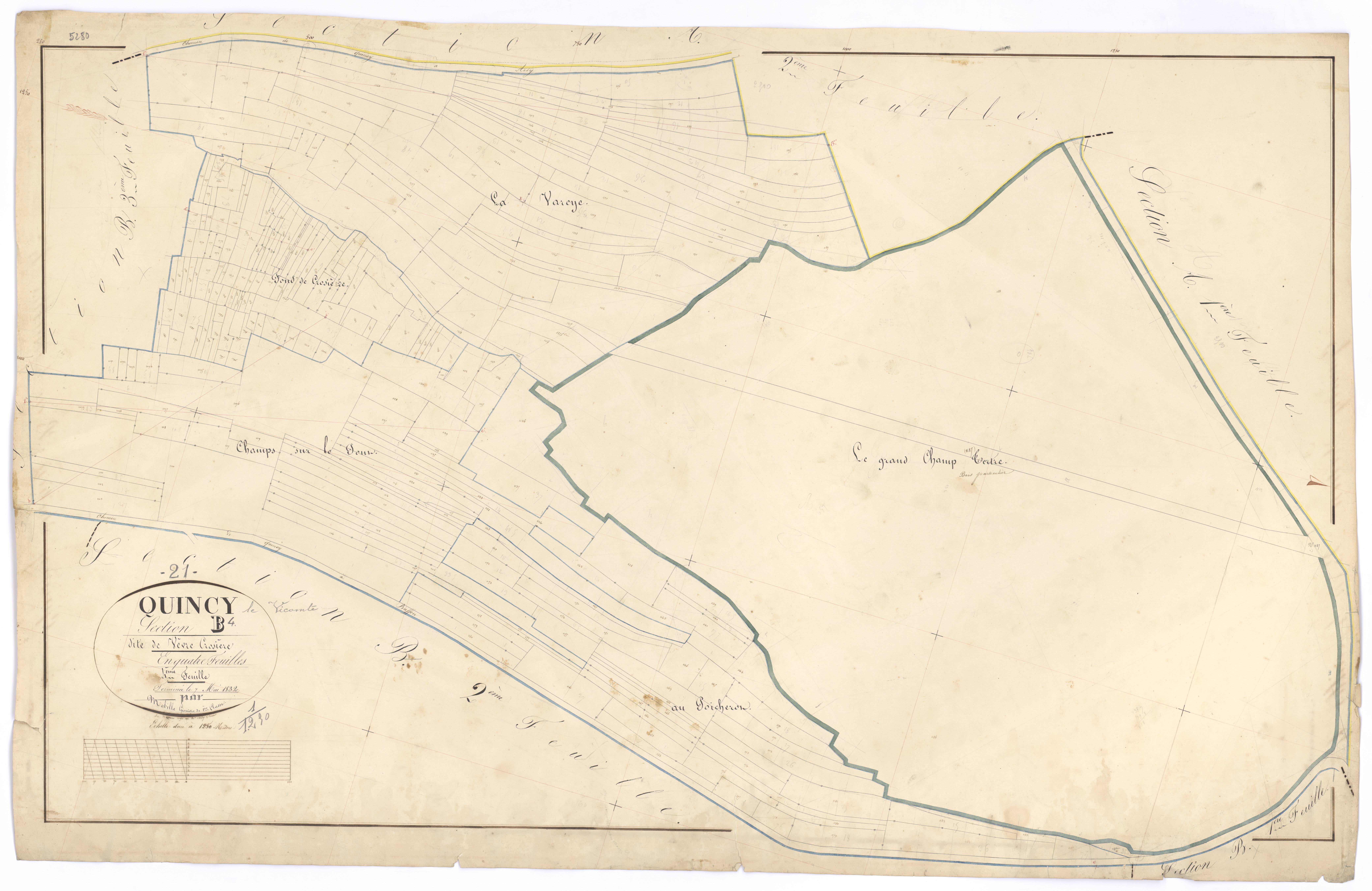 Quincy-le-Vicomte - Section B4 - 3 P PLAN 518/9