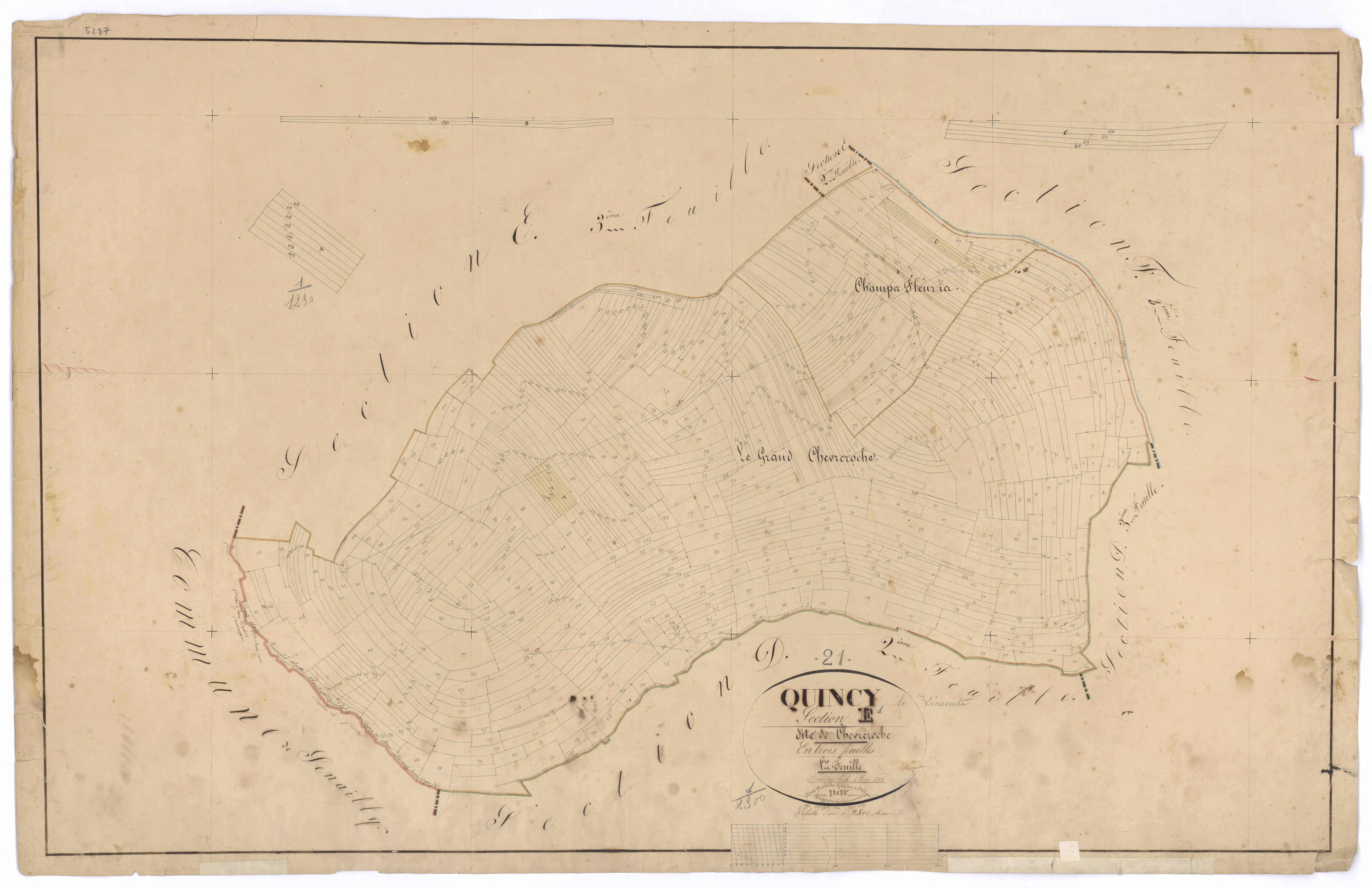 Quincy-le-Vicomte - Section E1 - 3 P PLAN 518/16