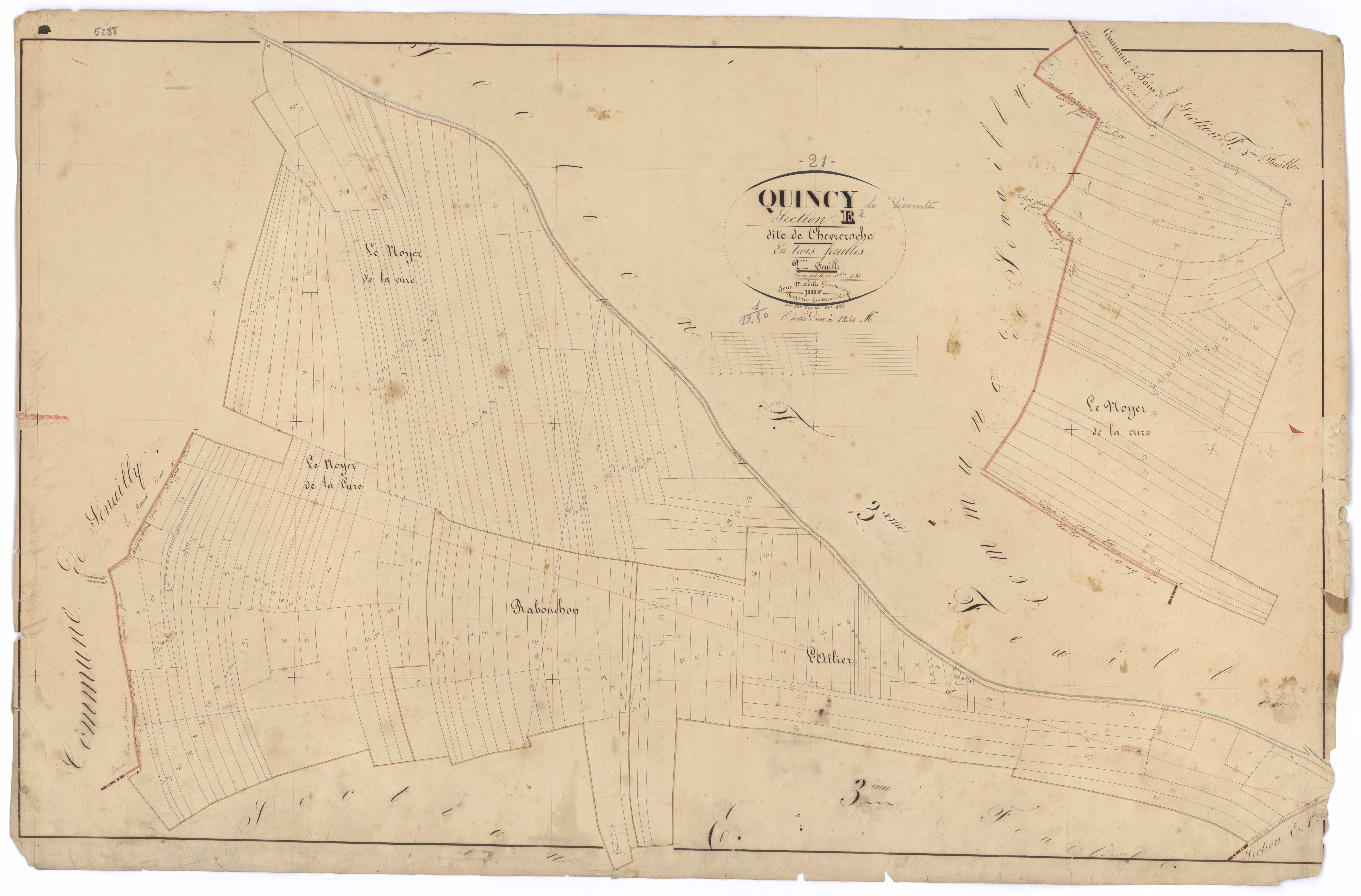 Quincy-le-Vicomte - Section E2 - 3 P PLAN 518/17