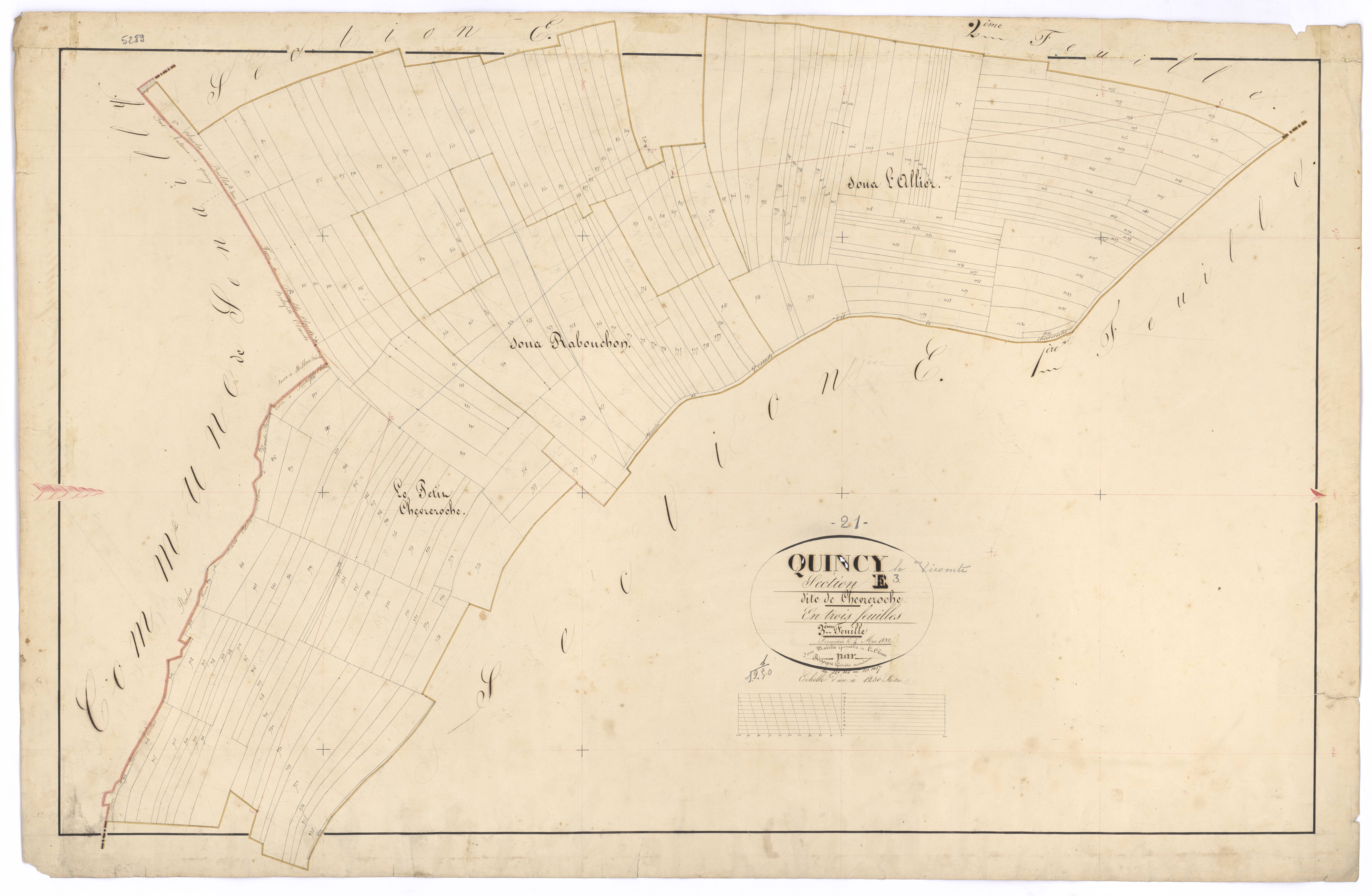 Quincy-le-Vicomte - Section E3 - 3 P PLAN 518/18