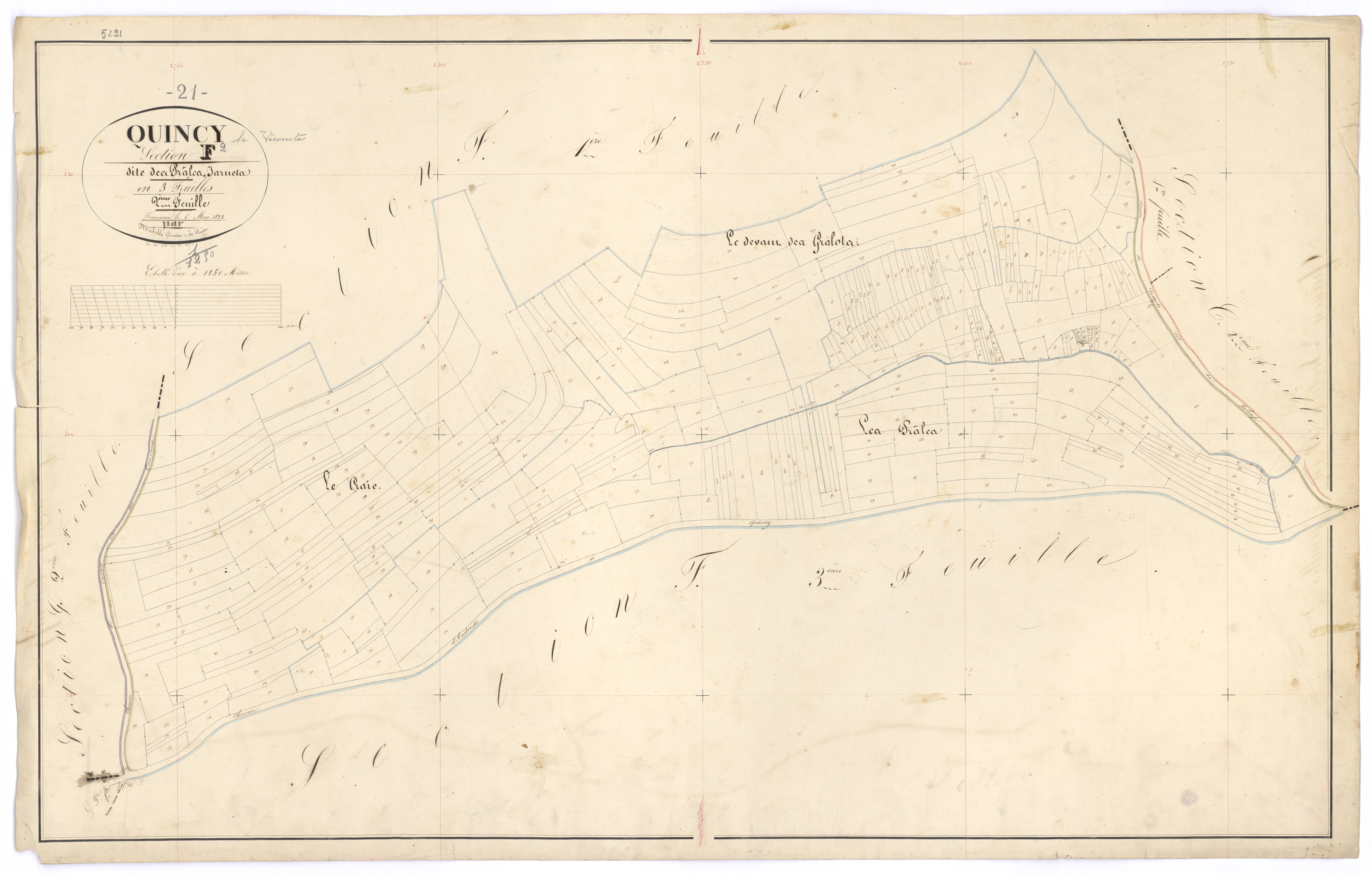 Quincy-le-Vicomte - Section F2 - 3 P PLAN 518/20