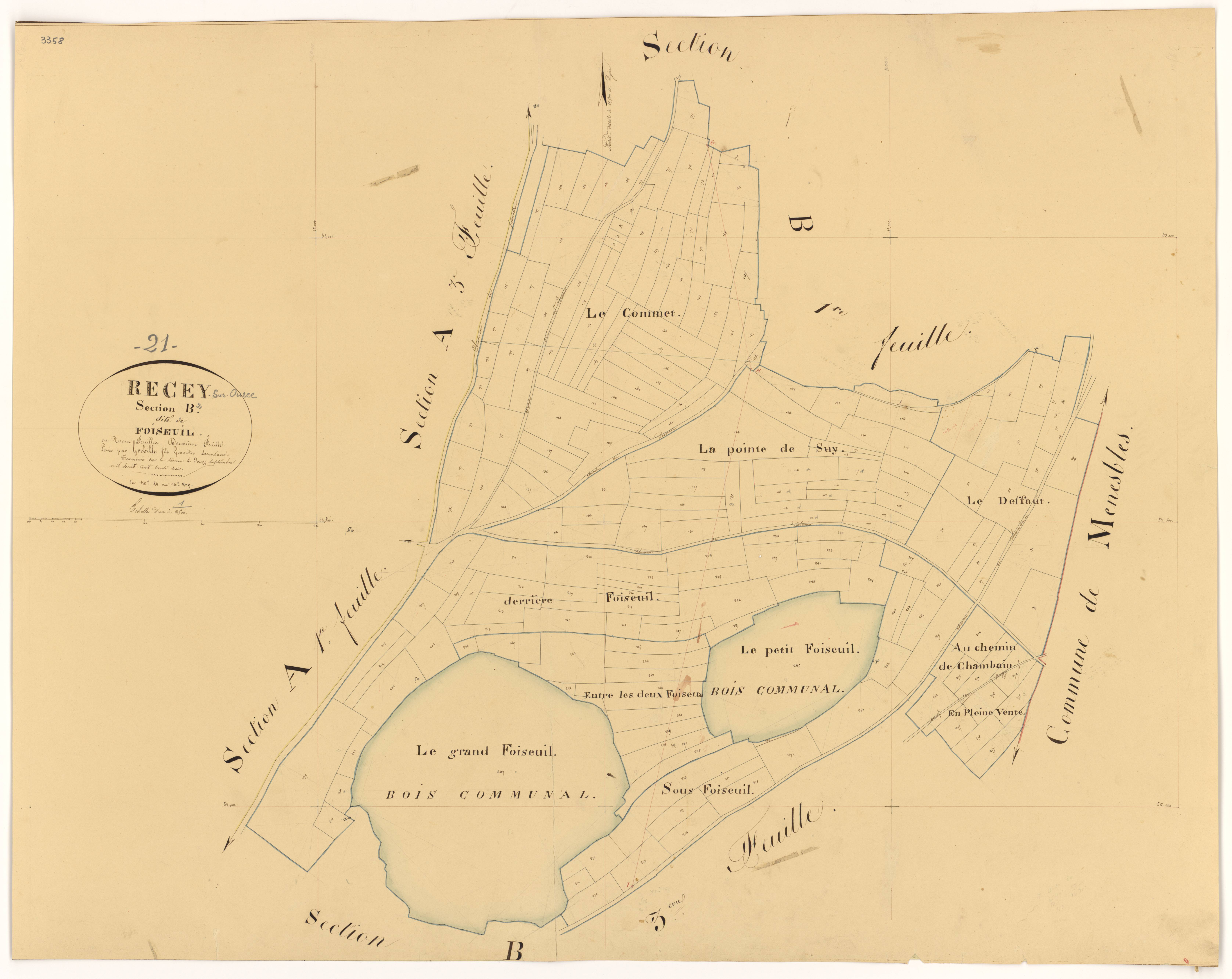 Recey-sur-Ource - Section B2 - 3 P PLAN 519/6