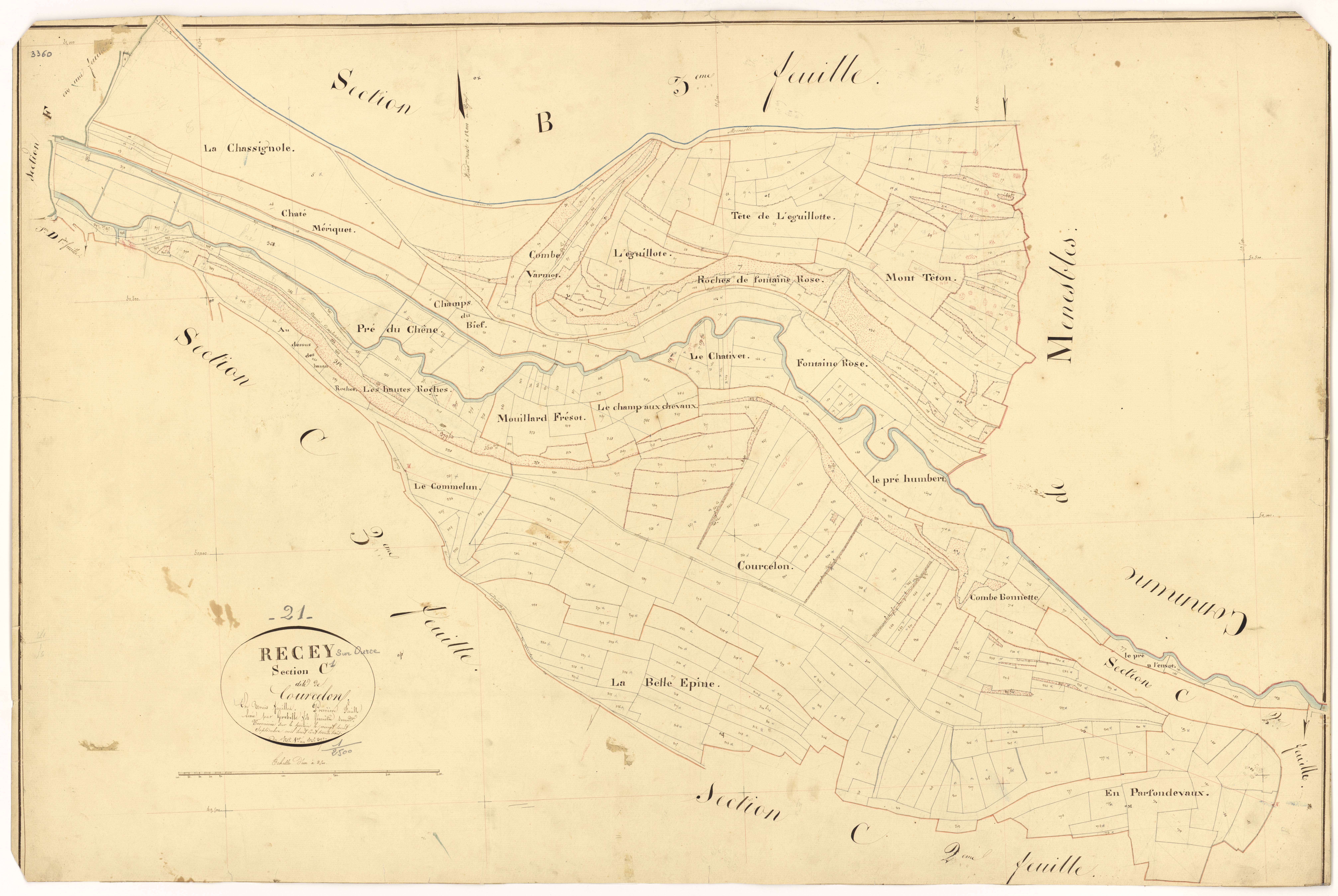 Recey-sur-Ource - Section C1 - 3 P PLAN 519/8
