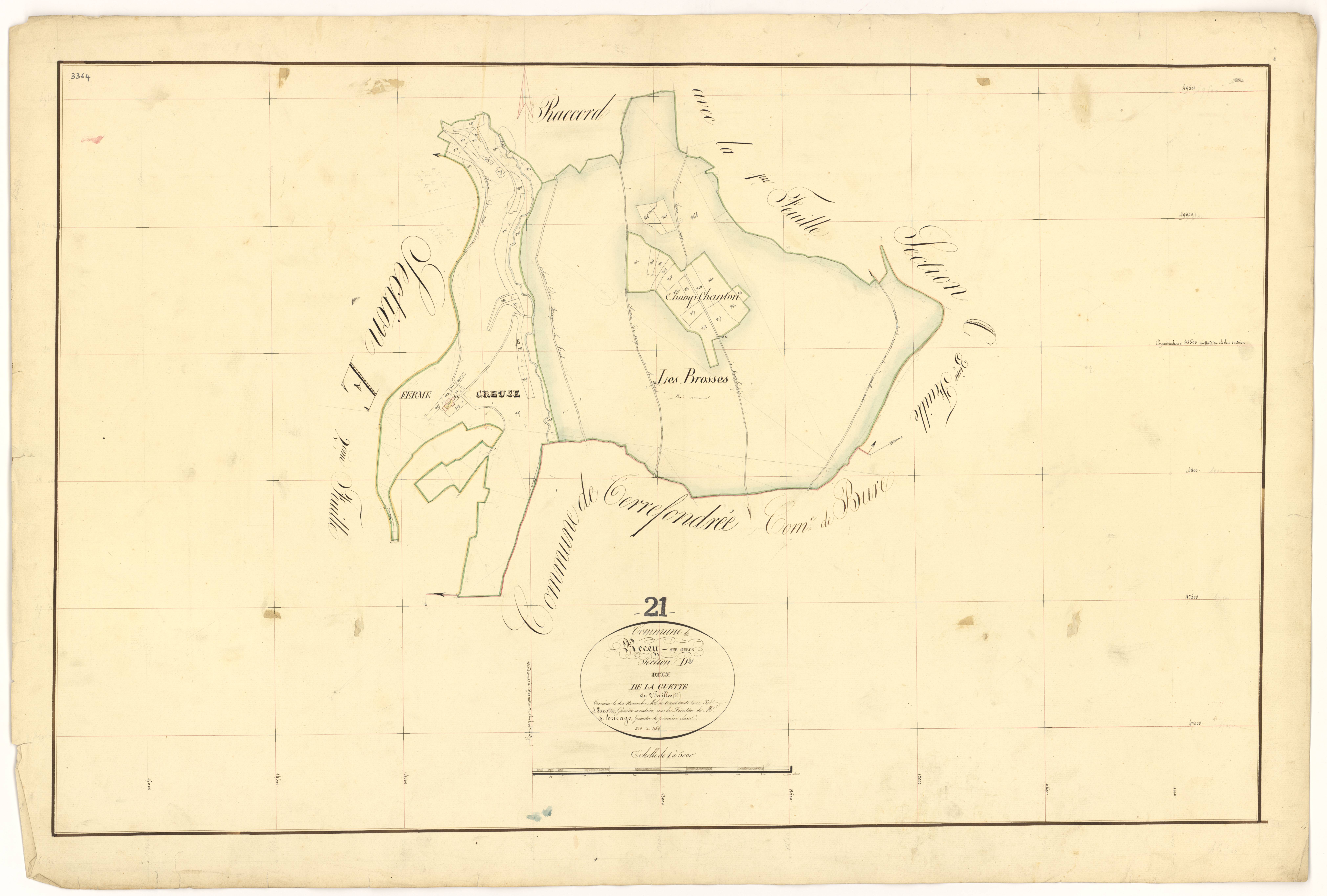 Recey-sur-Ource - Section D2 - 3 P PLAN 519/12