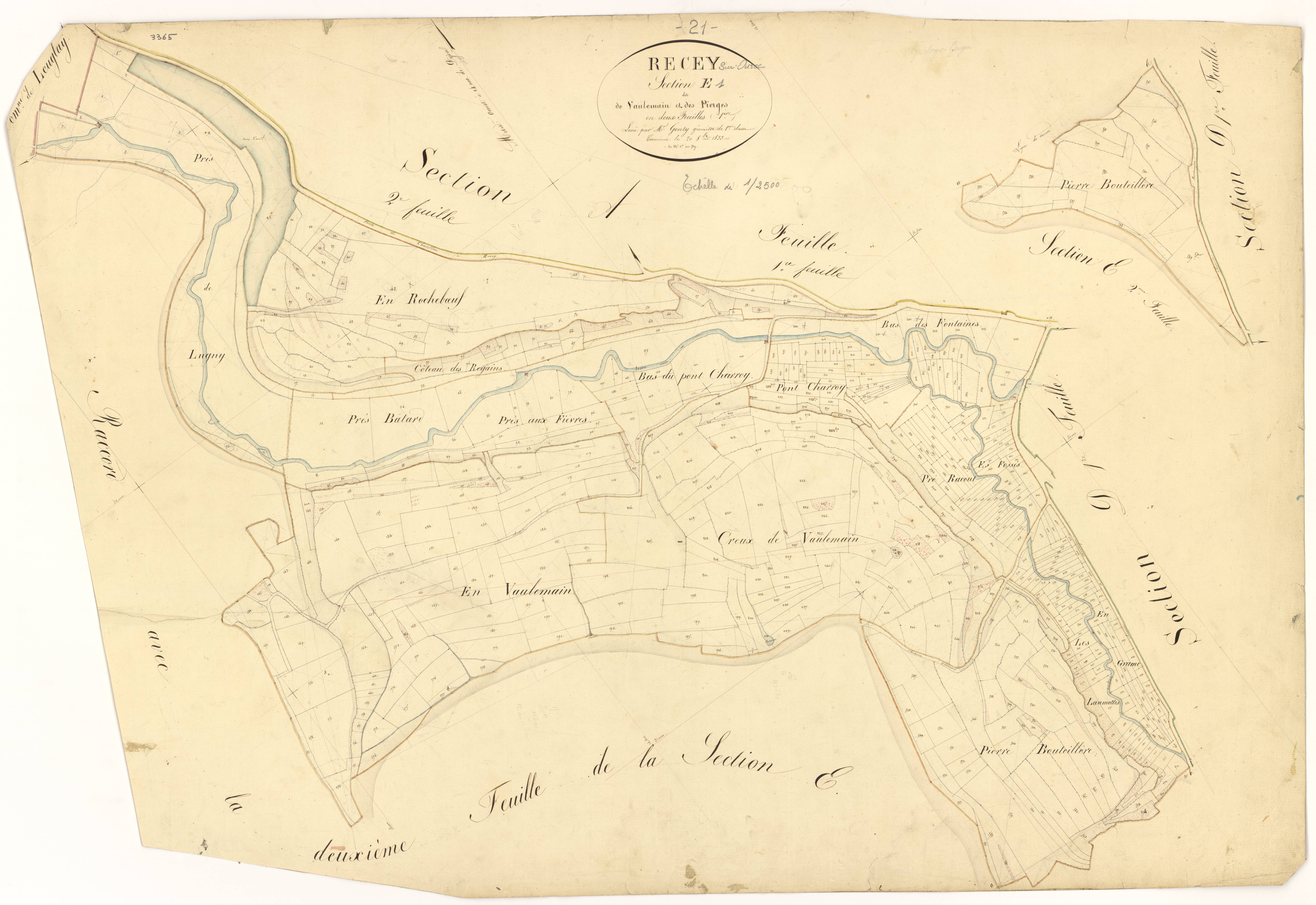 Recey-sur-Ource - Section E1 - 3 P PLAN 519/13
