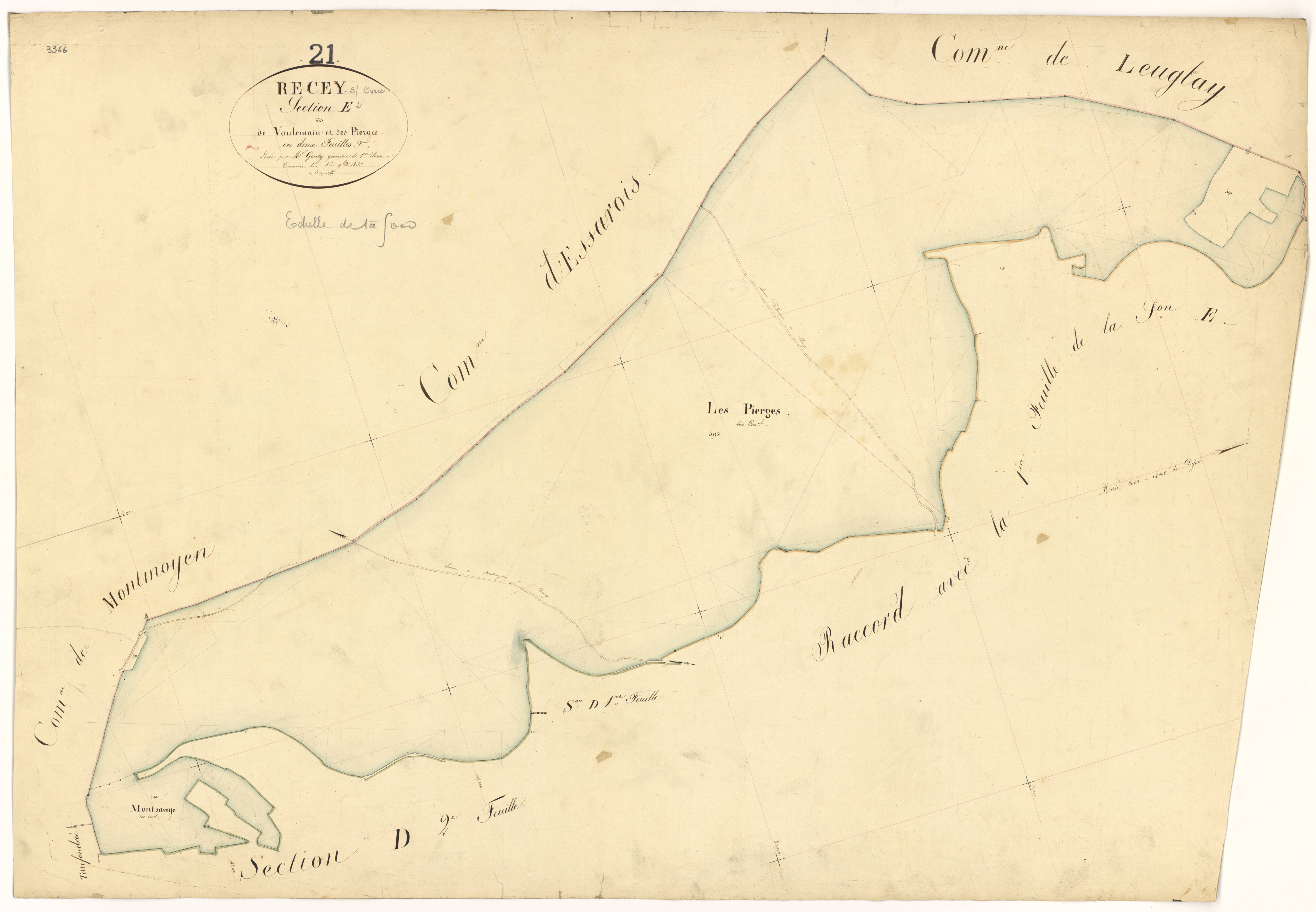 Recey-sur-Ource - Section E2 - 3 P PLAN 519/14
