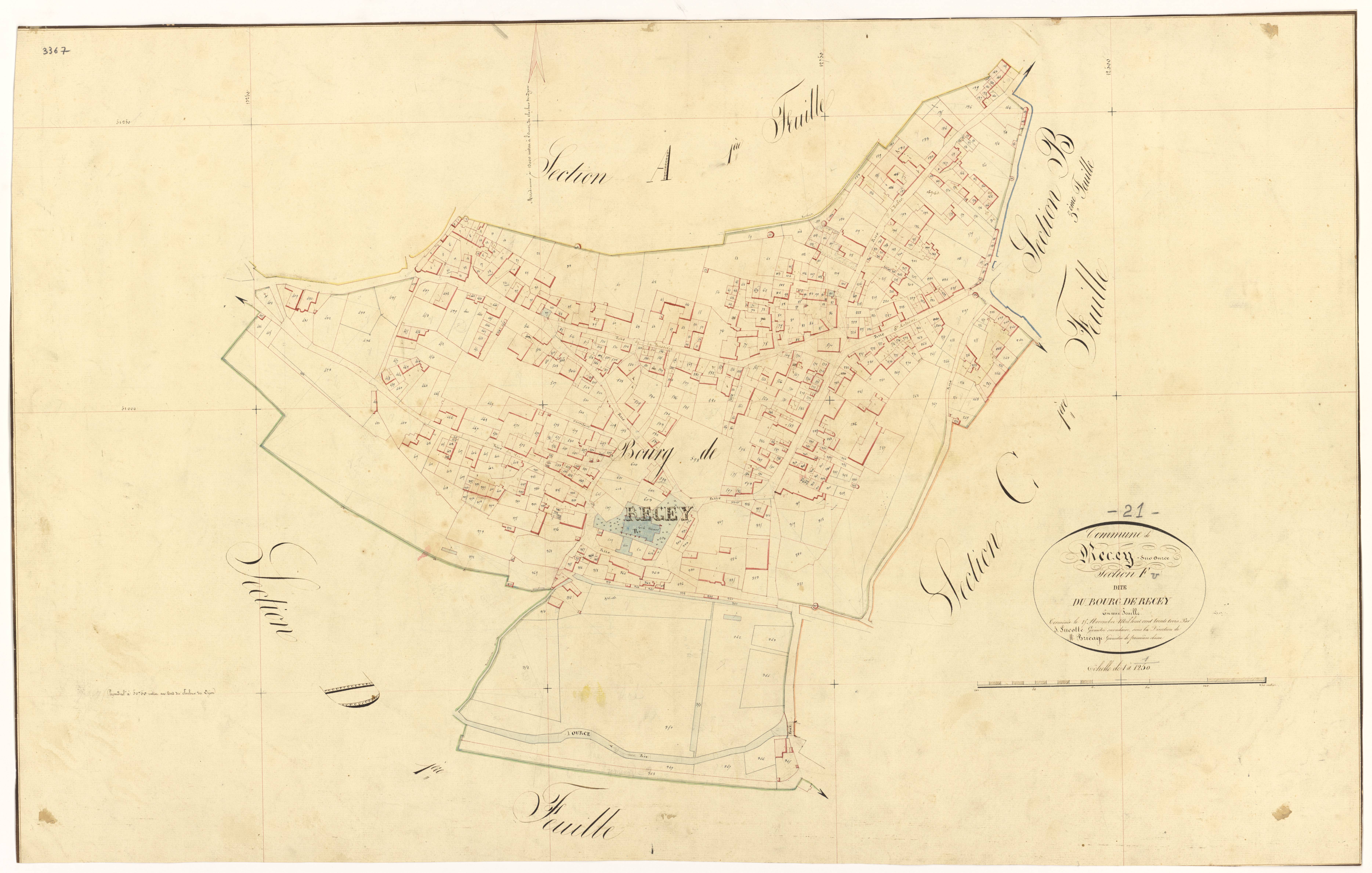 Recey-sur-Ource - Section F - 3 P PLAN 519/15