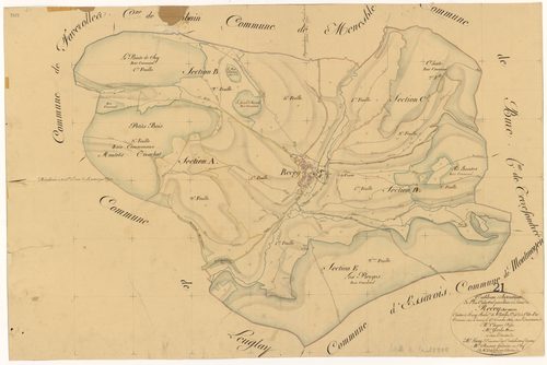 Recey-sur-Ource - Tableau d'assemblage - 3 P PLAN 519/1