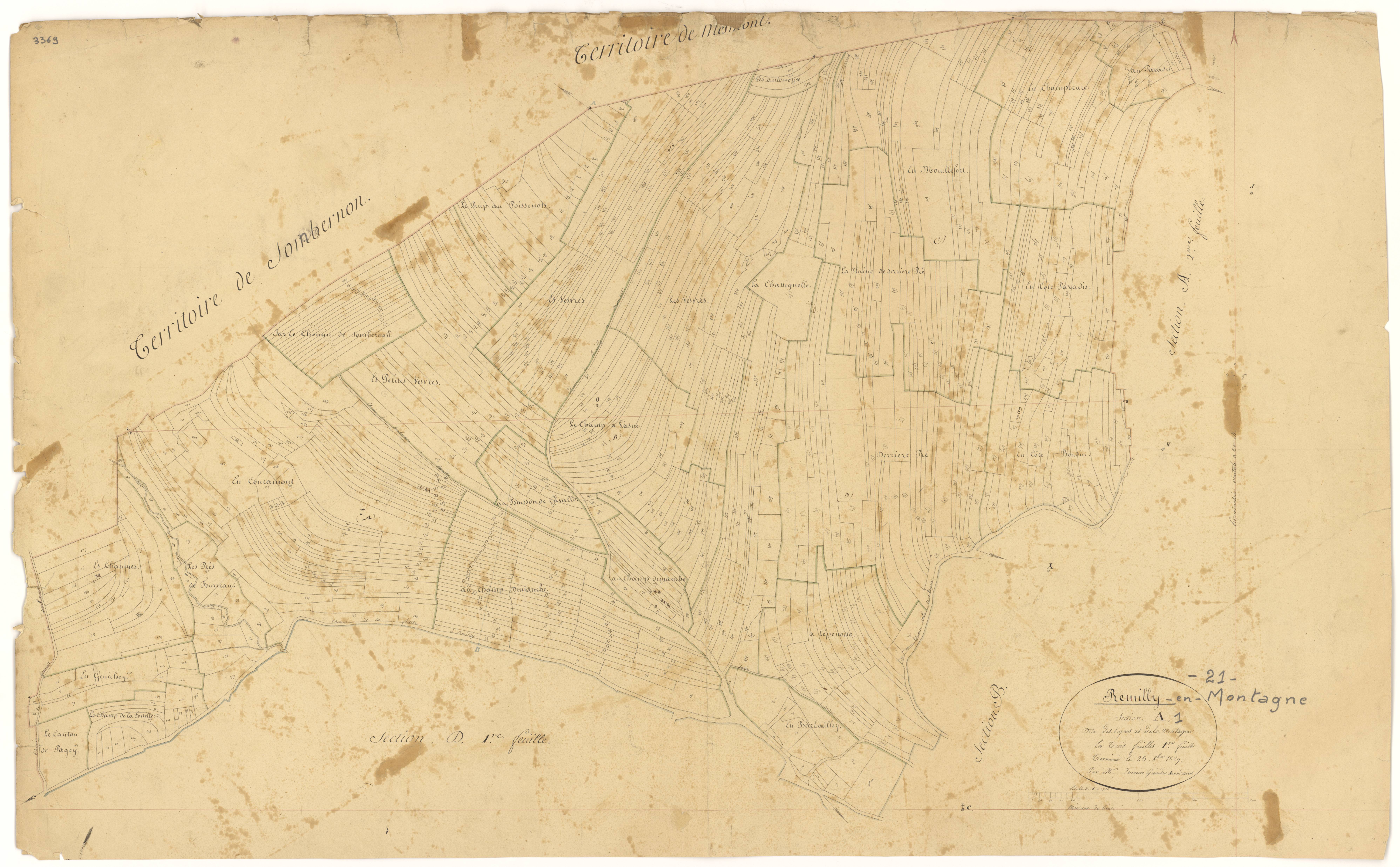 Remilly-en-Montagne - Section A1 - 3 P PLAN 520/2