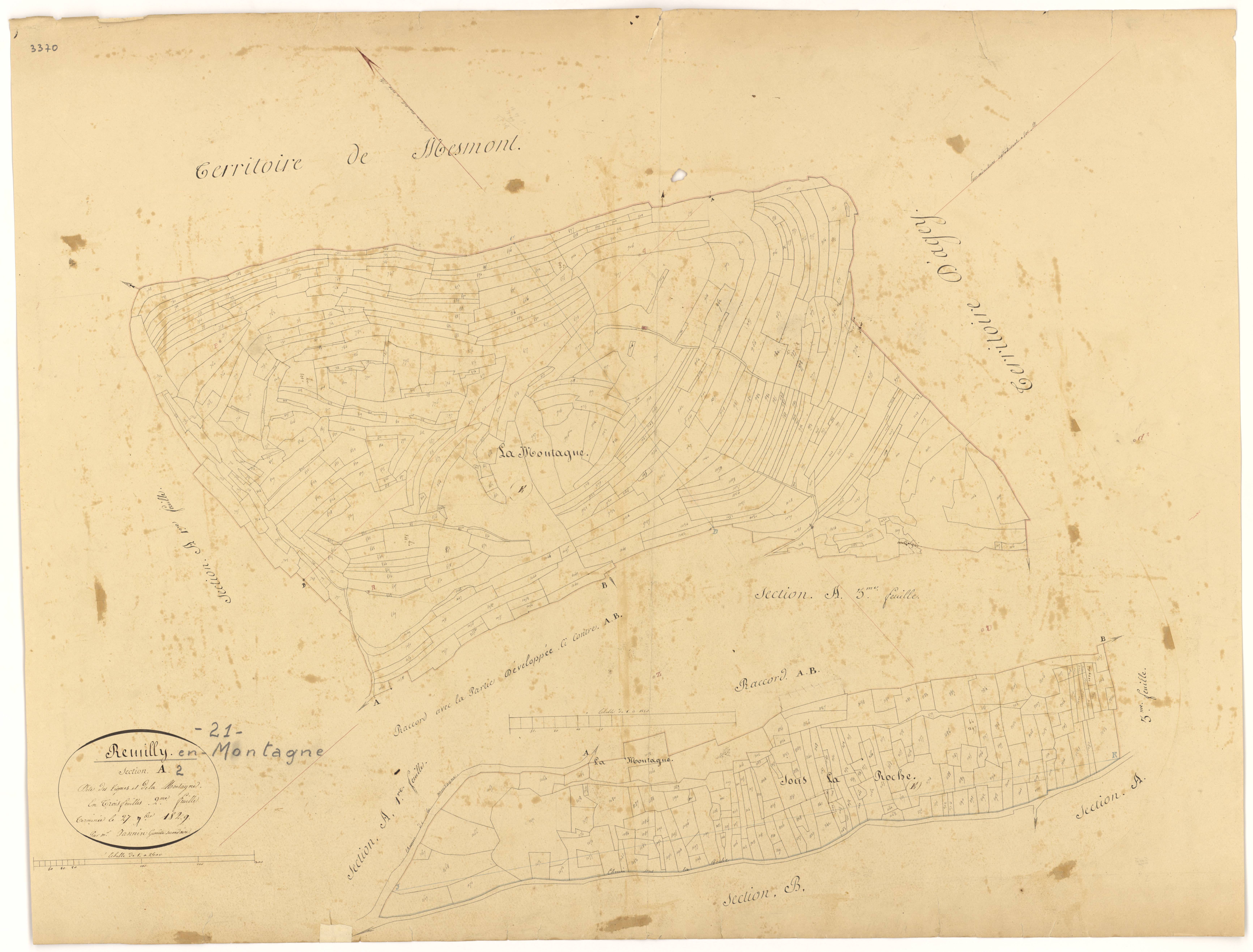 Remilly-en-Montagne - Section A2 - 3 P PLAN 520/3