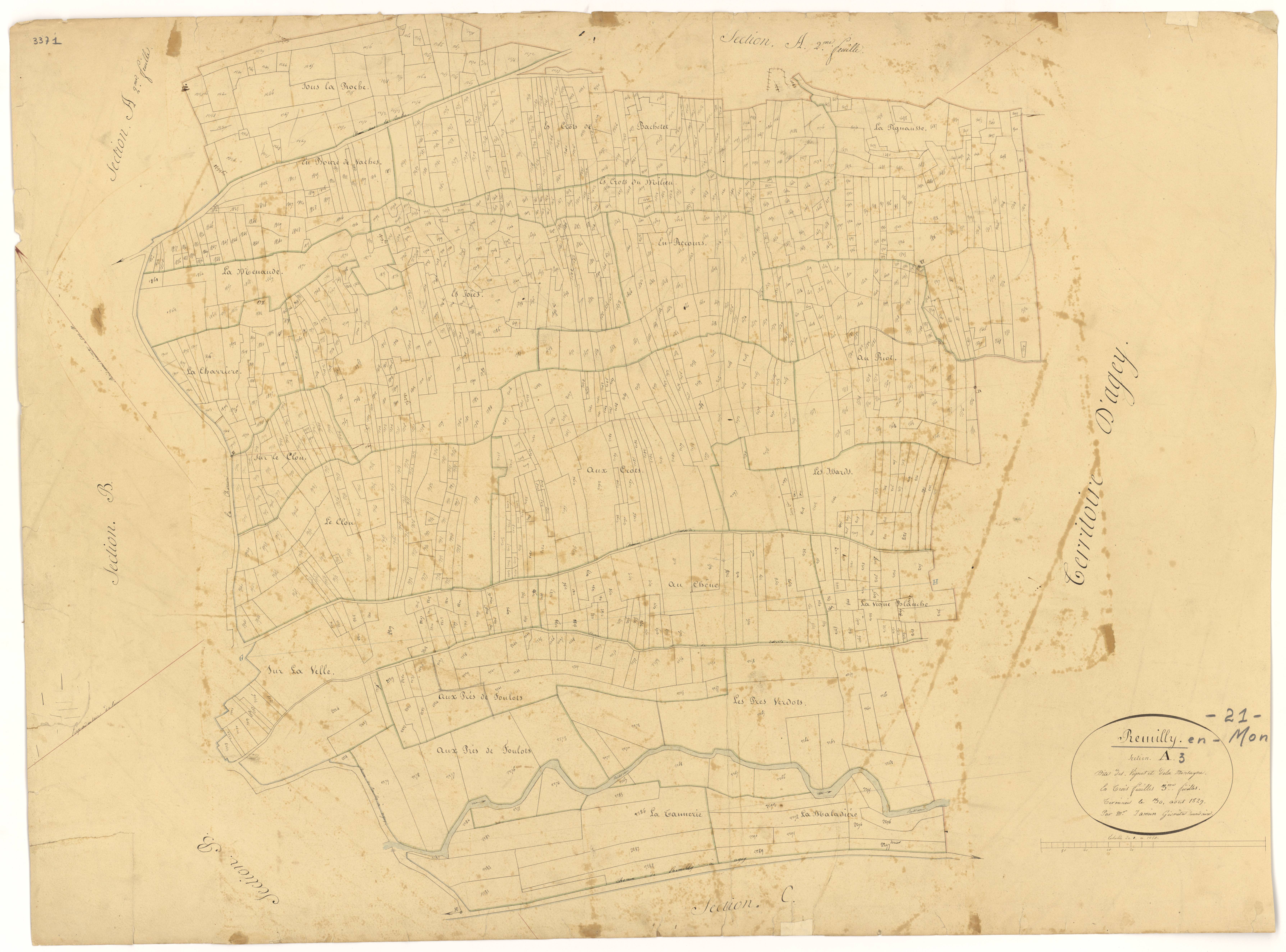 Remilly-en-Montagne - Section A3 - 3 P PLAN 520/4