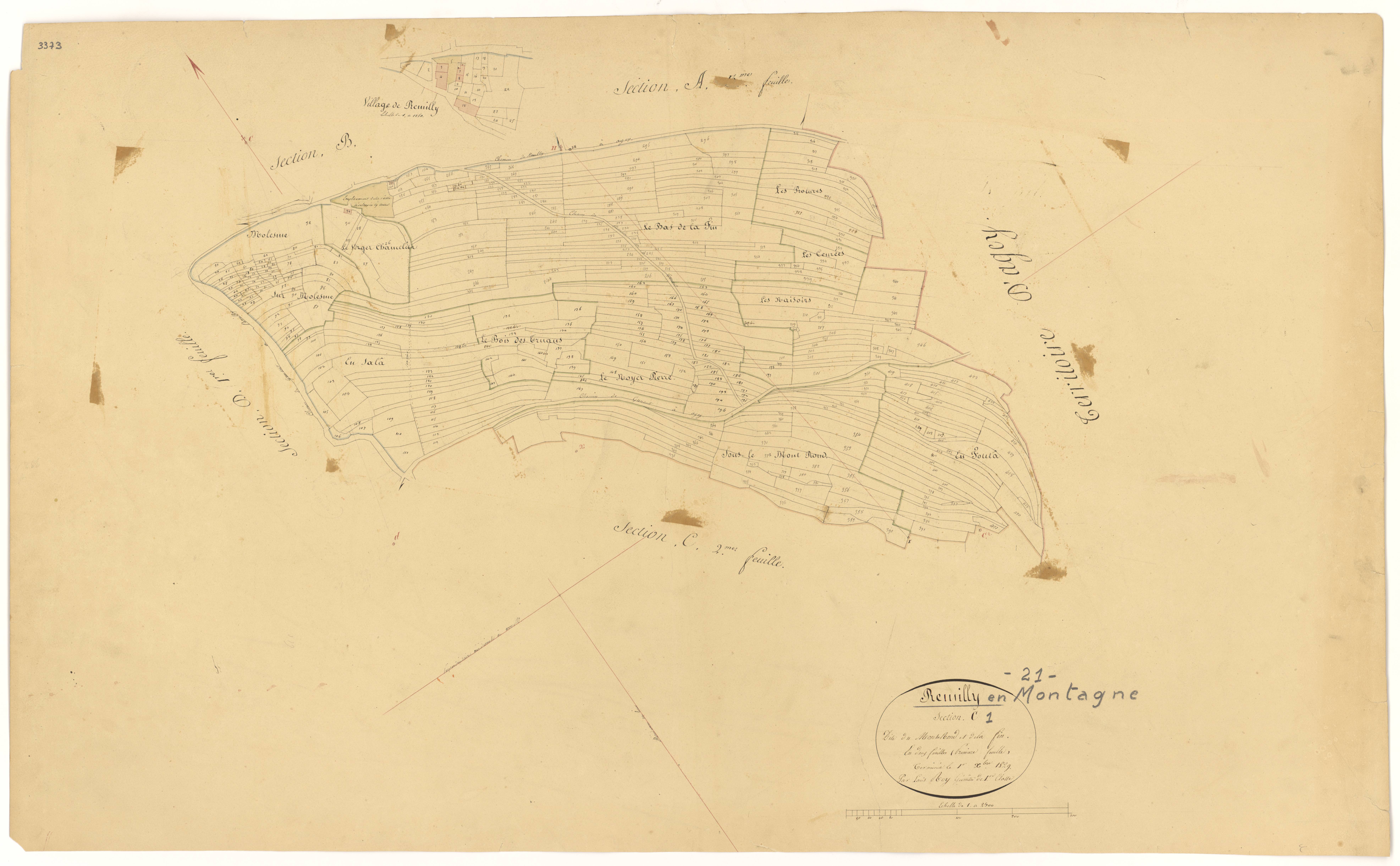 Remilly-en-Montagne - Section C1 - 3 P PLAN 520/6