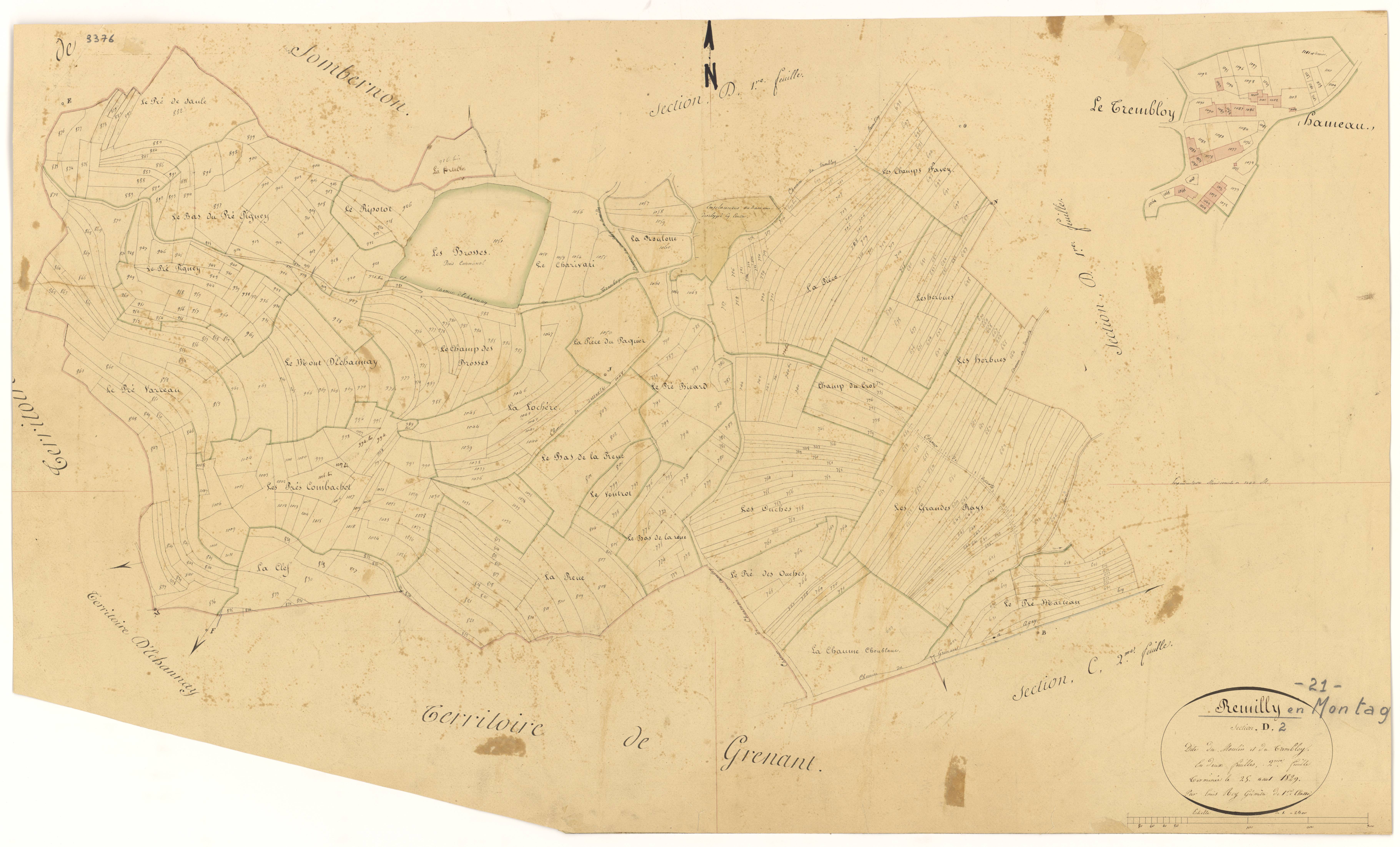 Remilly-en-Montagne - Section D2 - 3 P PLAN 520/9