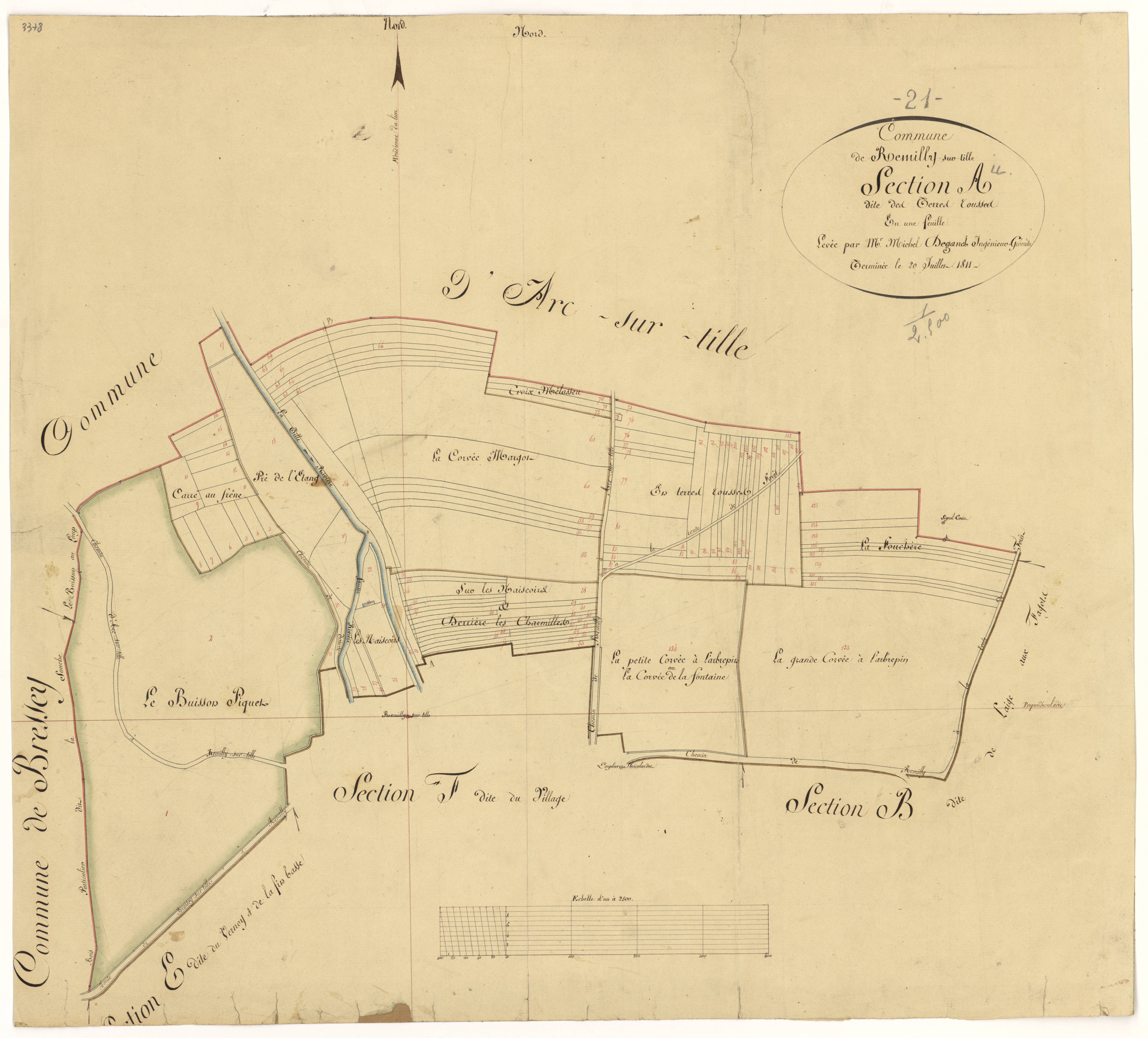 Remilly-sur-Tille - Section A - 3 P PLAN 521/2