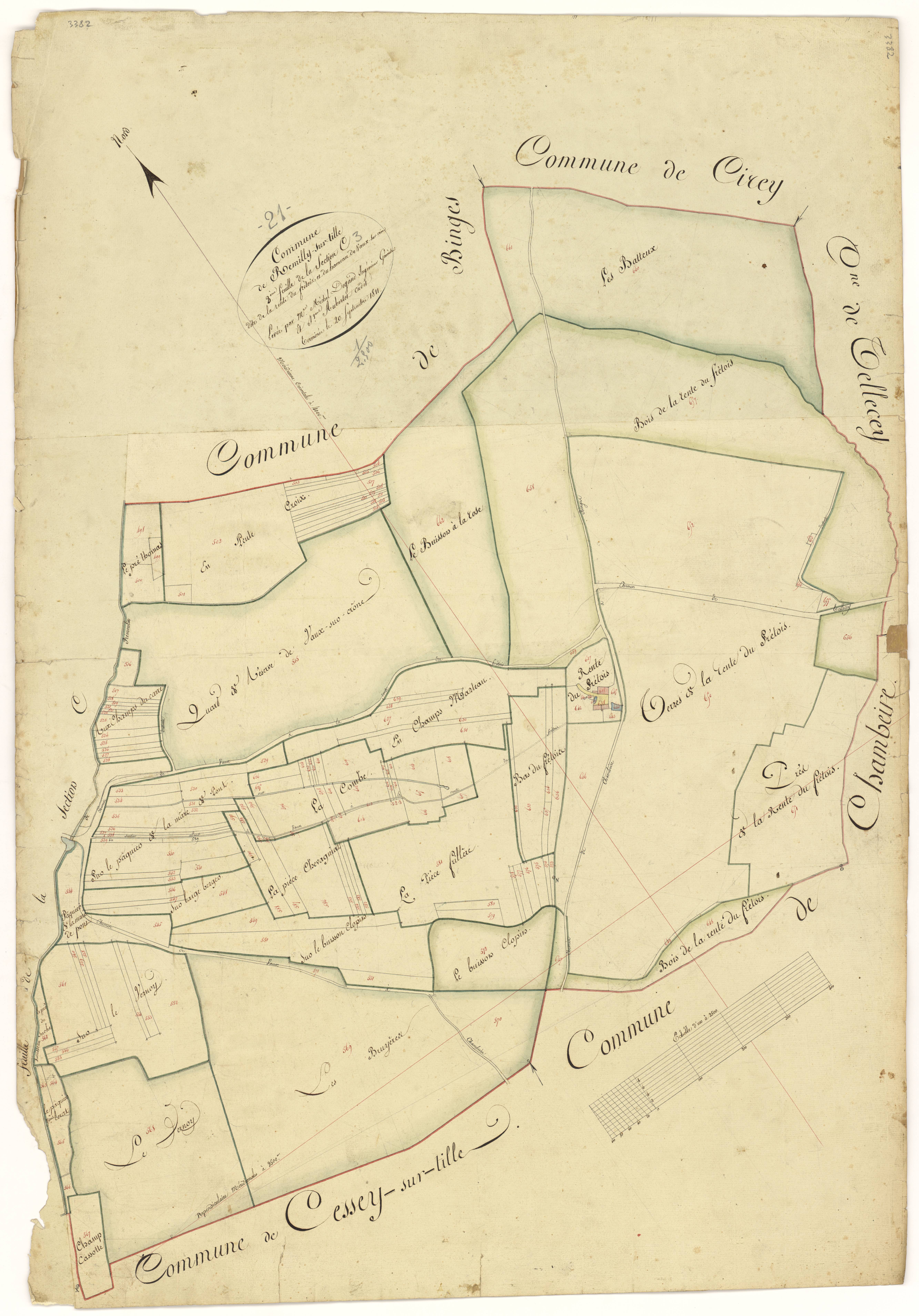 Remilly-sur-Tille - Section C3 - 3 P PLAN 521/6