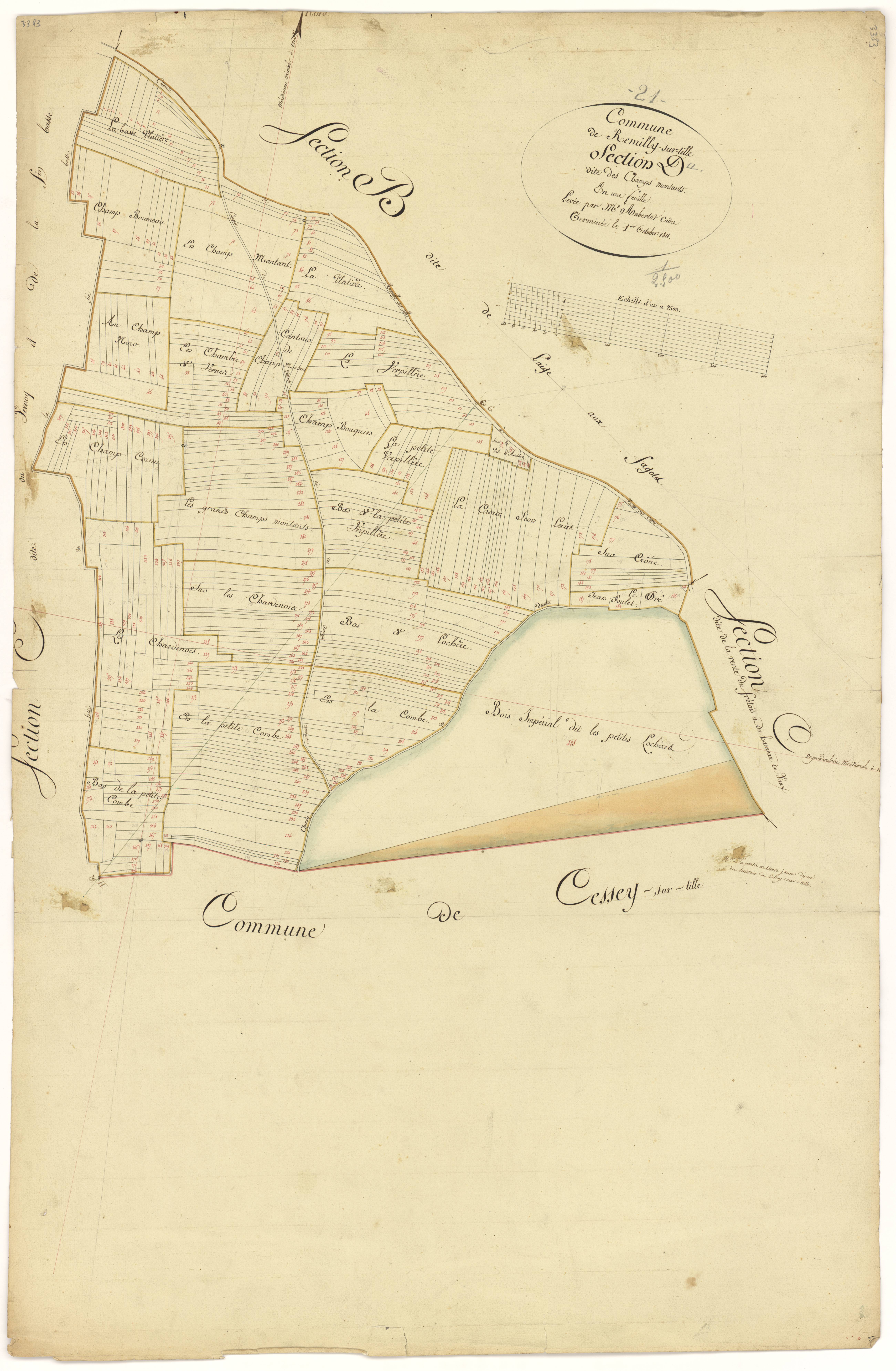 Remilly-sur-Tille - Section D - 3 P PLAN 521/7