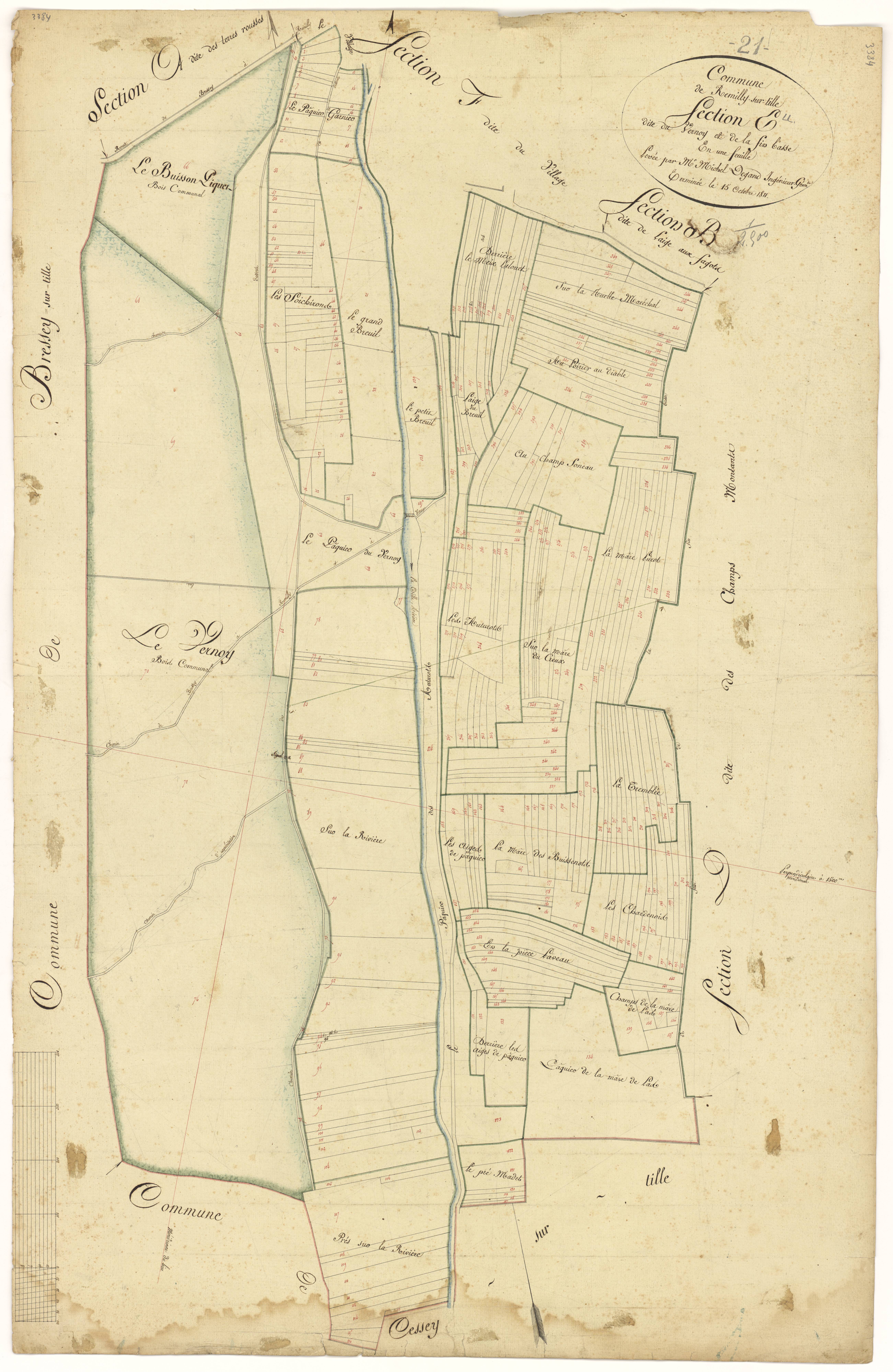 Remilly-sur-Tille - Section E - 3 P PLAN 521/8