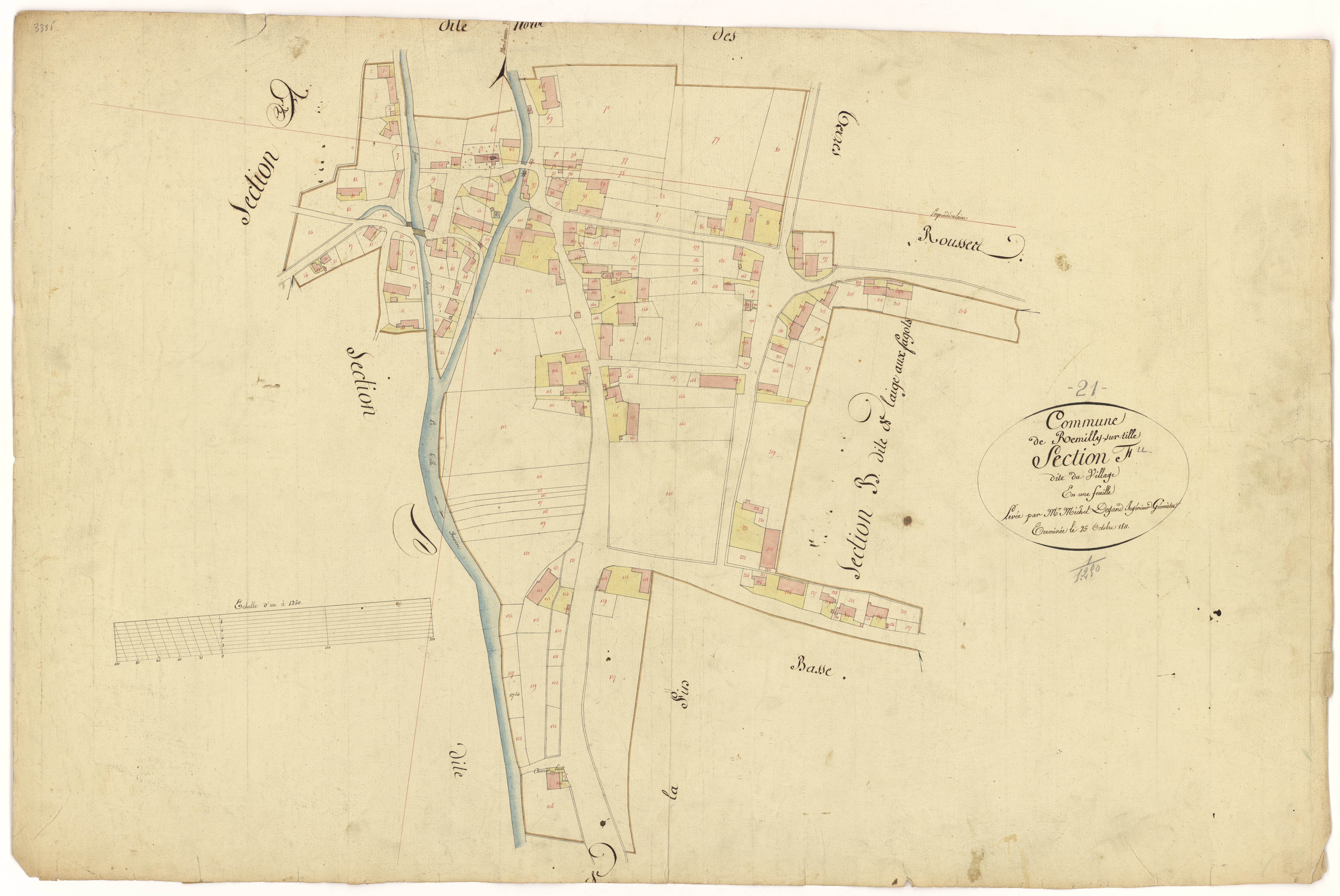 Remilly-sur-Tille - Section F - 3 P PLAN 521/9