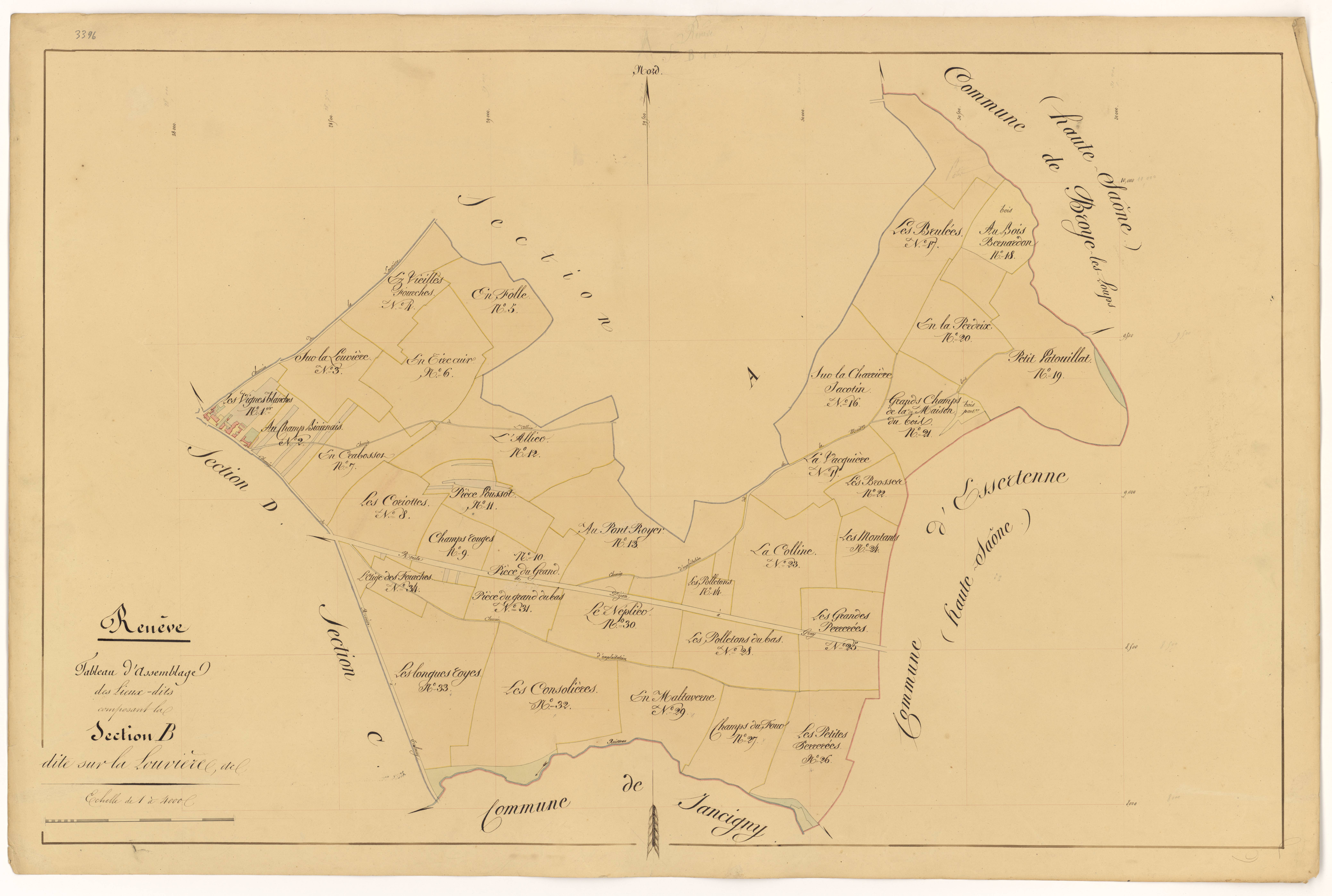 Renève - Section B (tableau d'assemblage) - 3 P PLAN 522/11