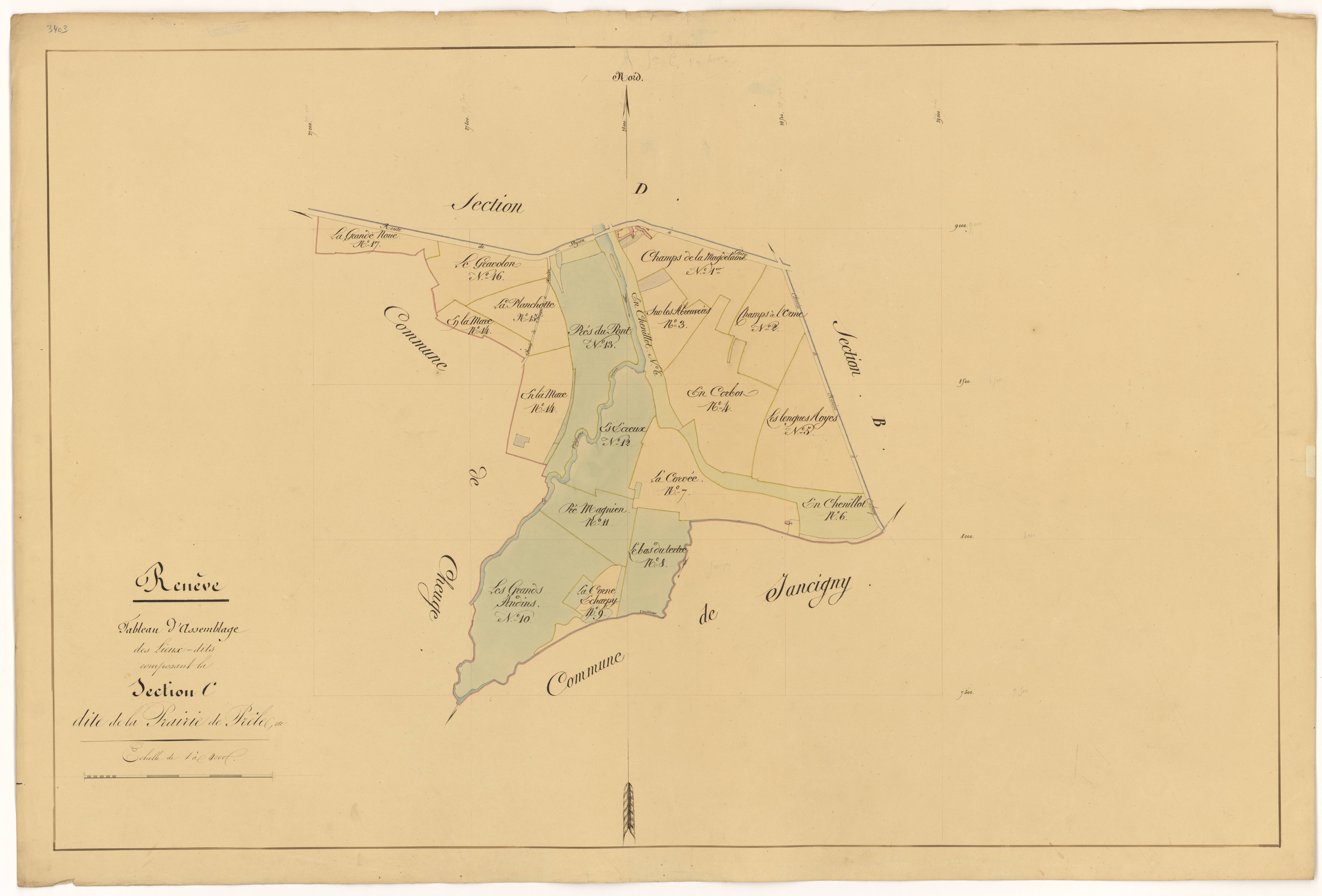 Renève - Section C (tableau d'assemblage) - 3 P PLAN 522/18
