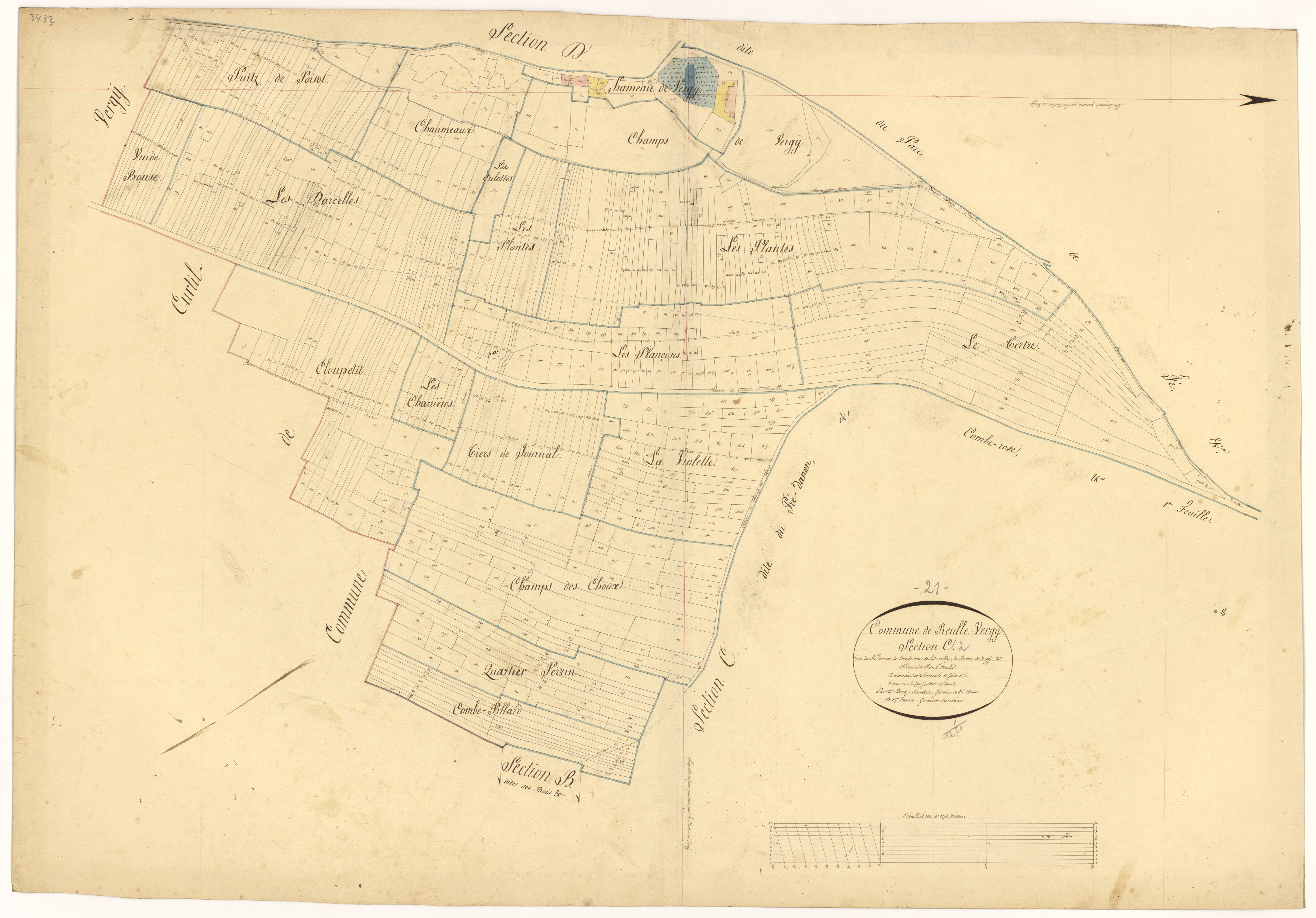 Reulle-Vergy - Section C2 - 3 P PLAN 523/5
