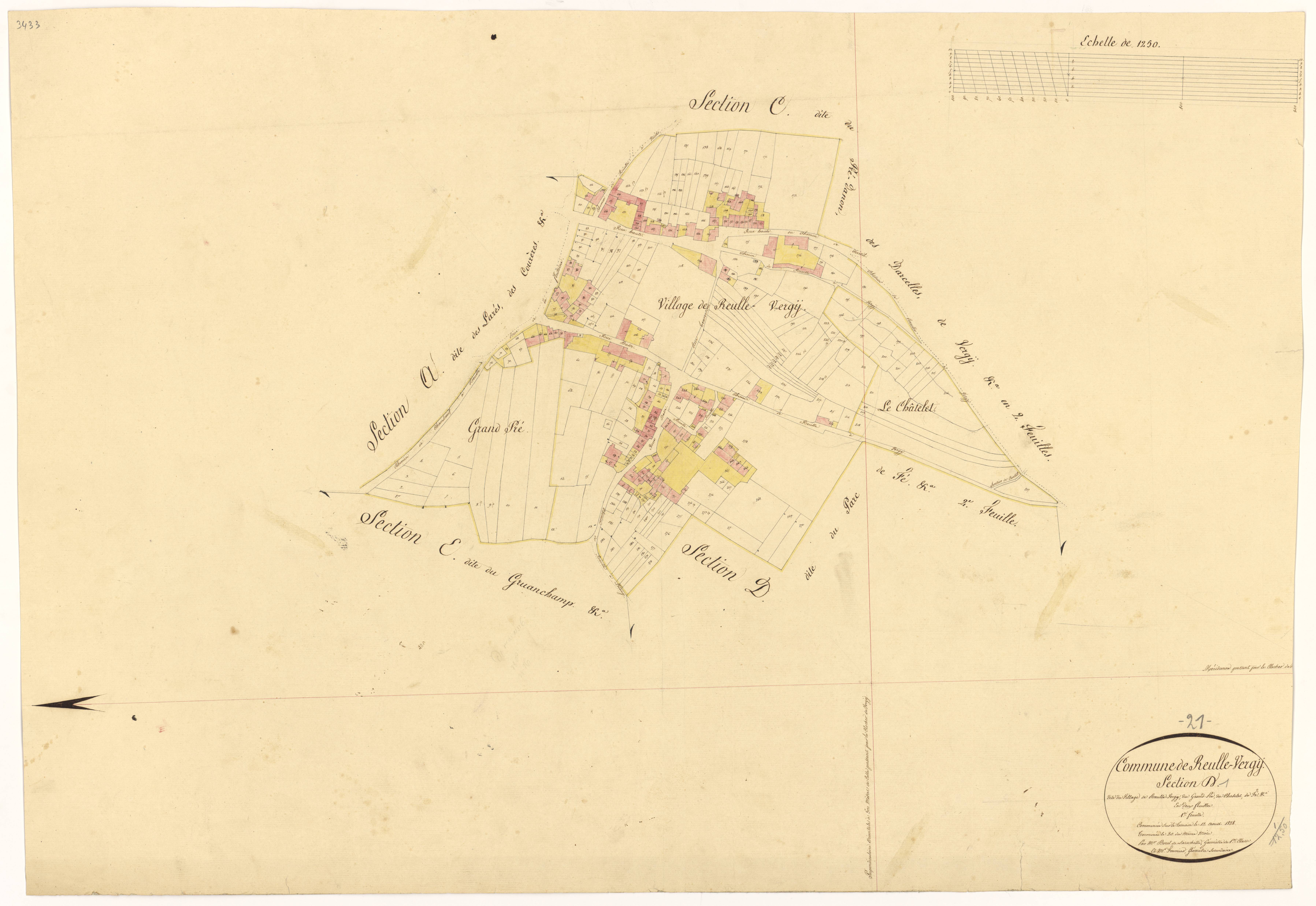 Reulle-Vergy - Section D1 - 3 P PLAN 523/6