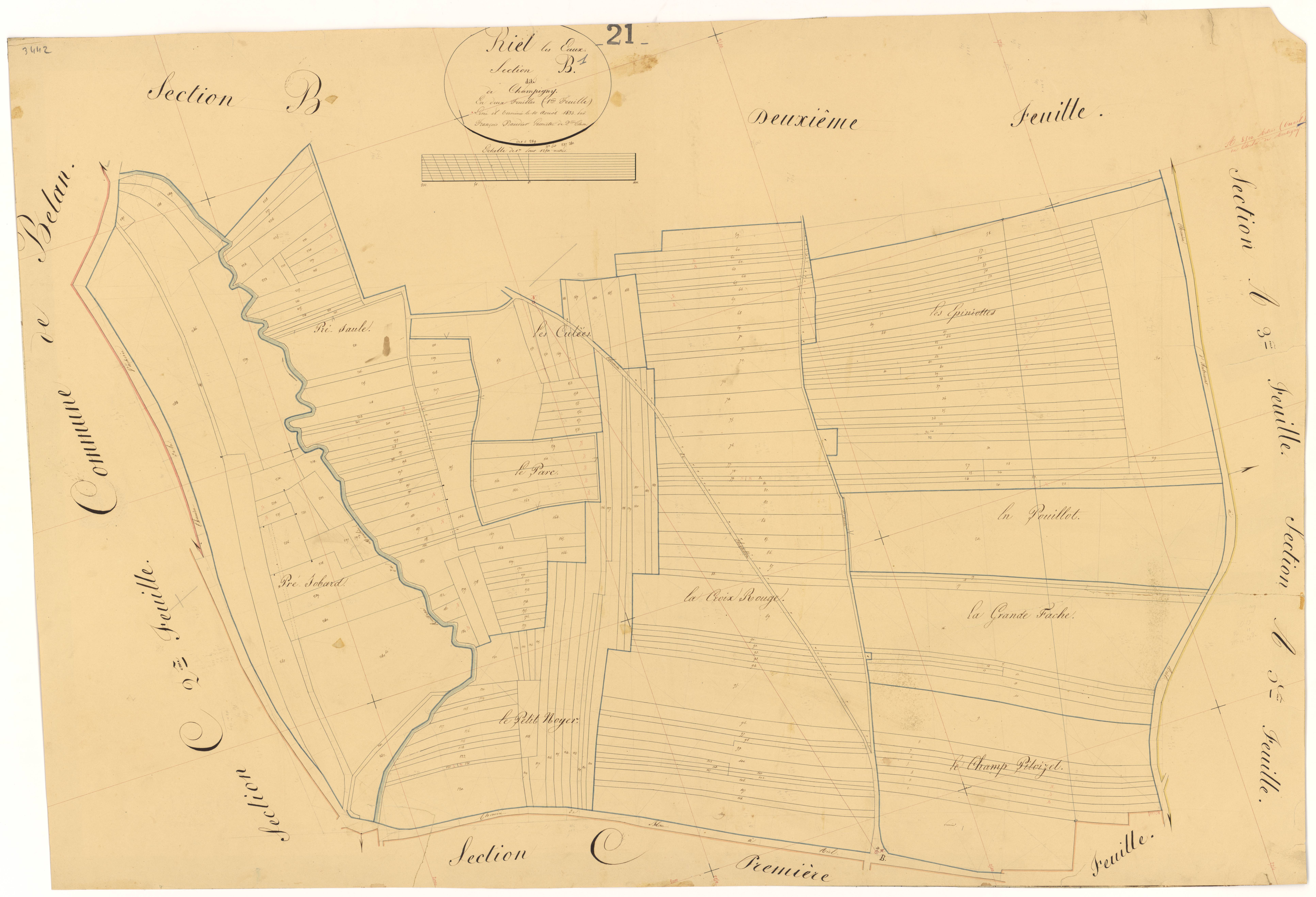 Riel-les-Eaux - Section B1 - 3 P PLAN 524/7