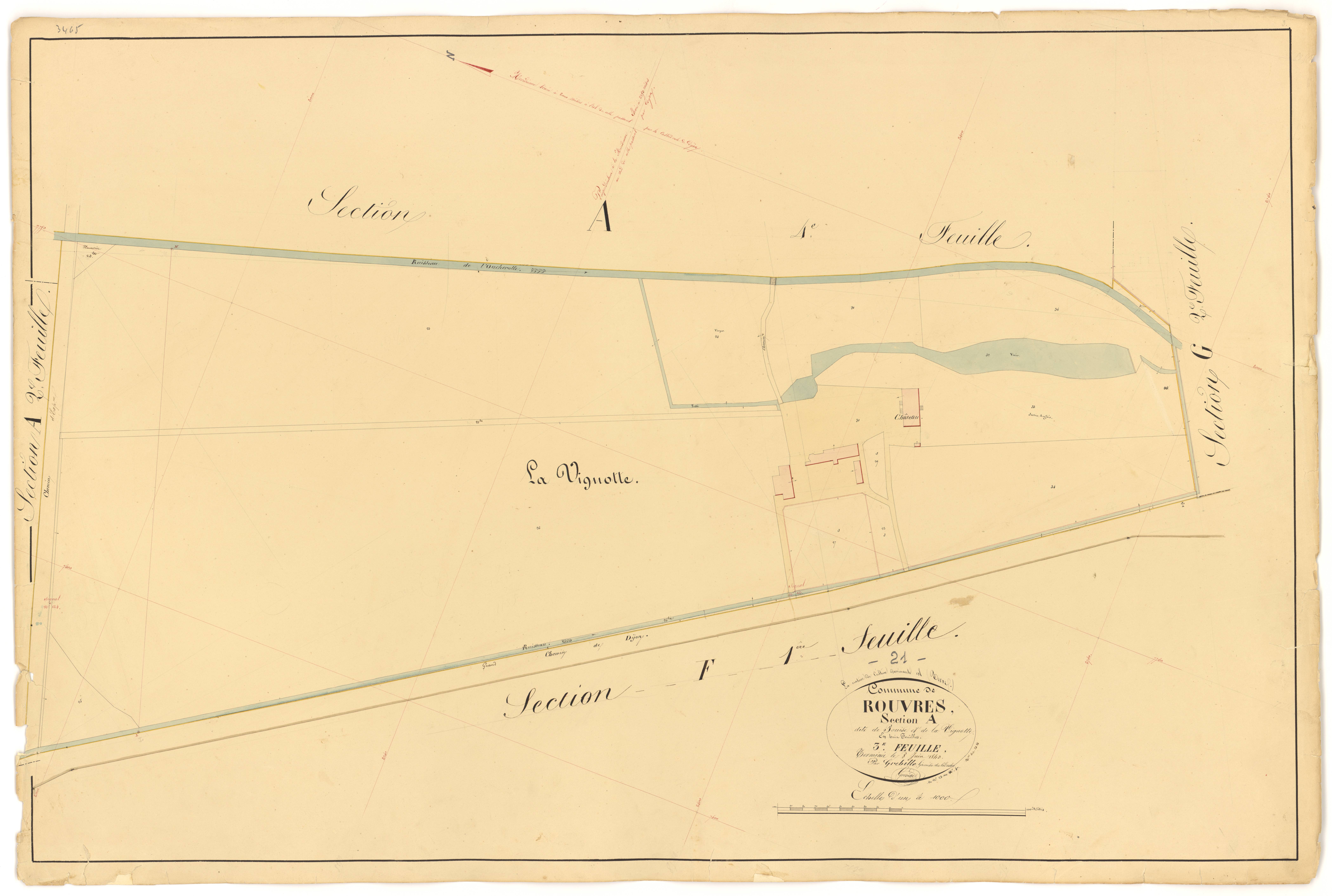 Rouvres-en-Plaine - Section A3 - 3 P PLAN 532/4