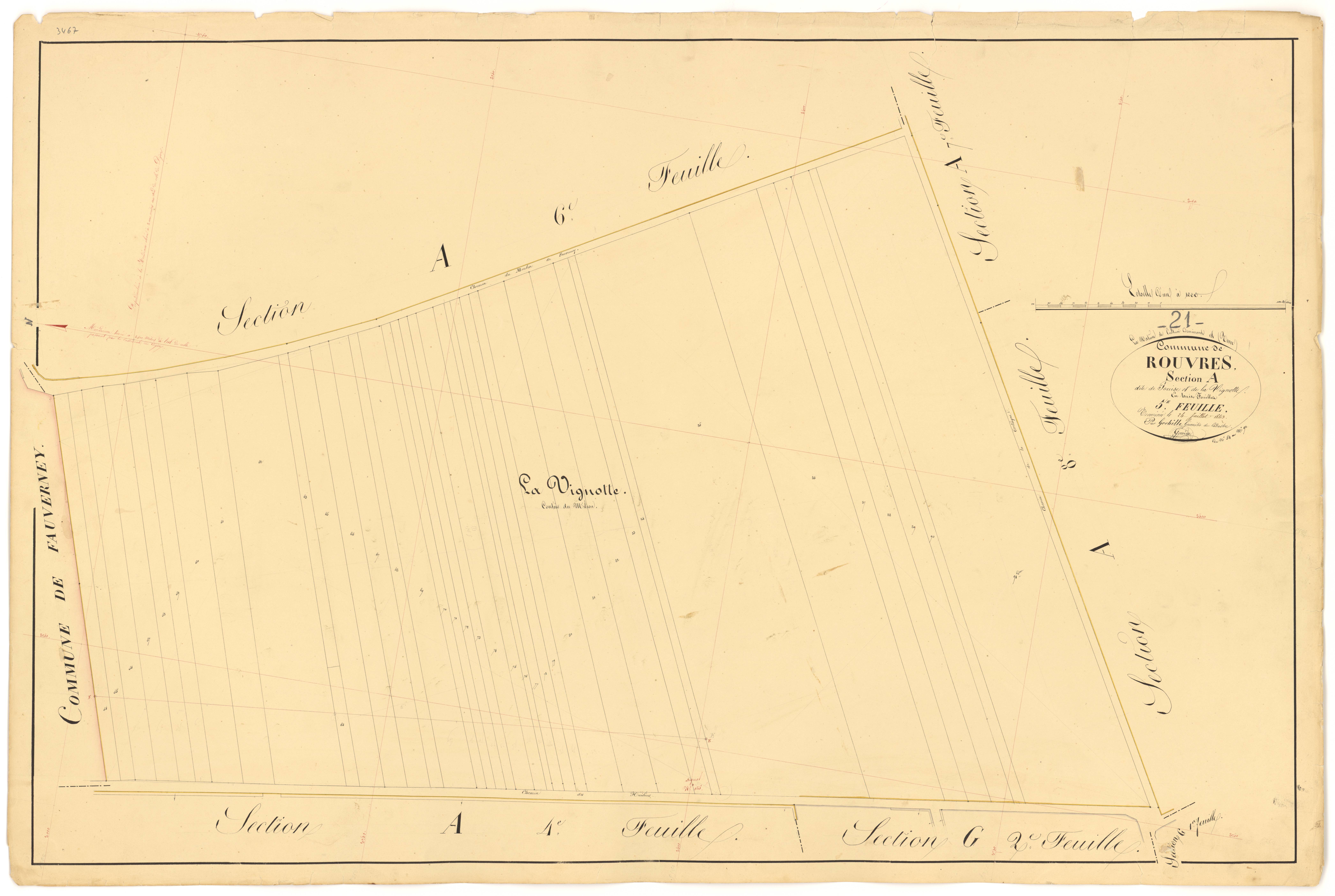 Rouvres-en-Plaine - Section A5 - 3 P PLAN 532/6