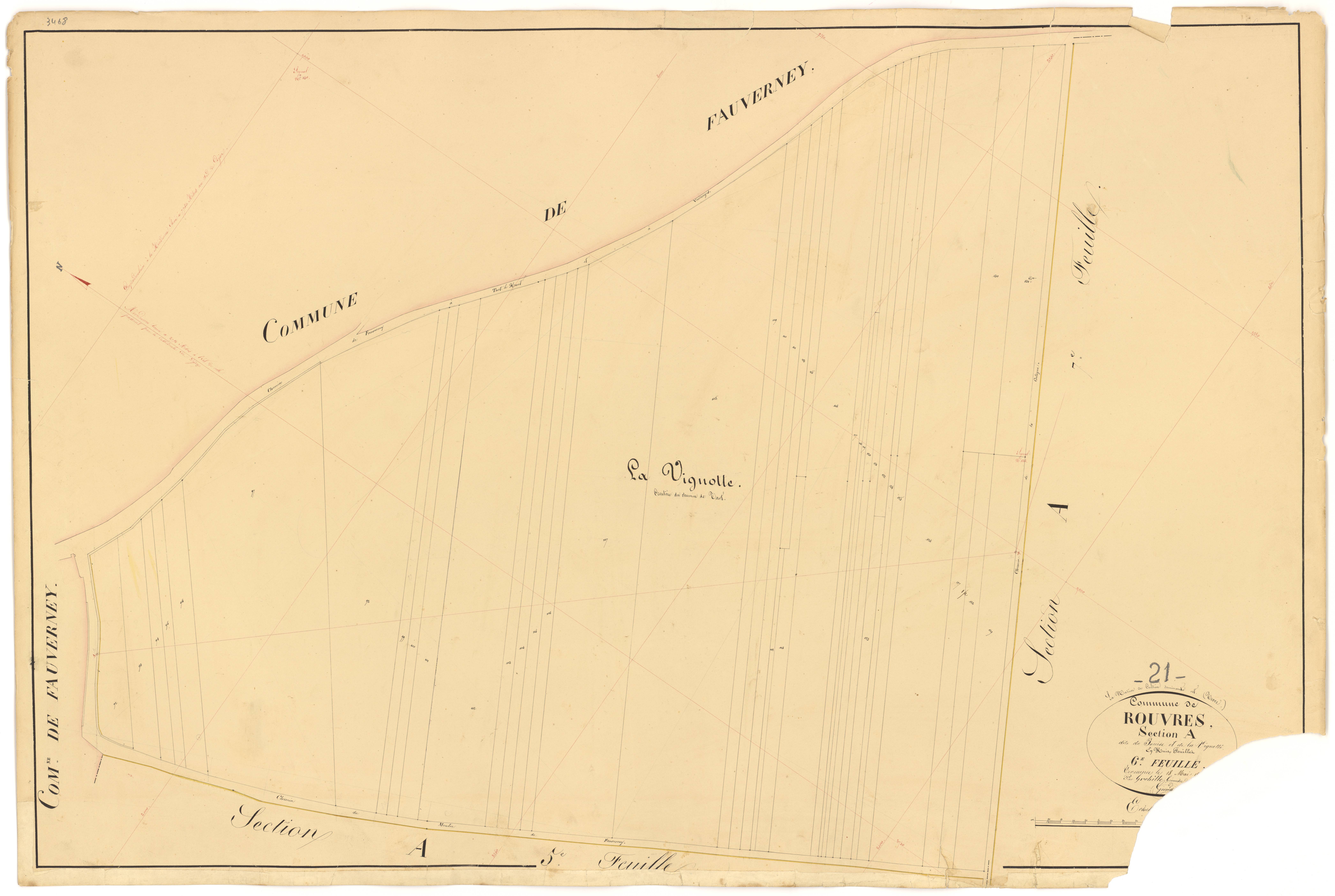 Rouvres-en-Plaine - Section A6 - 3 P PLAN 532/7