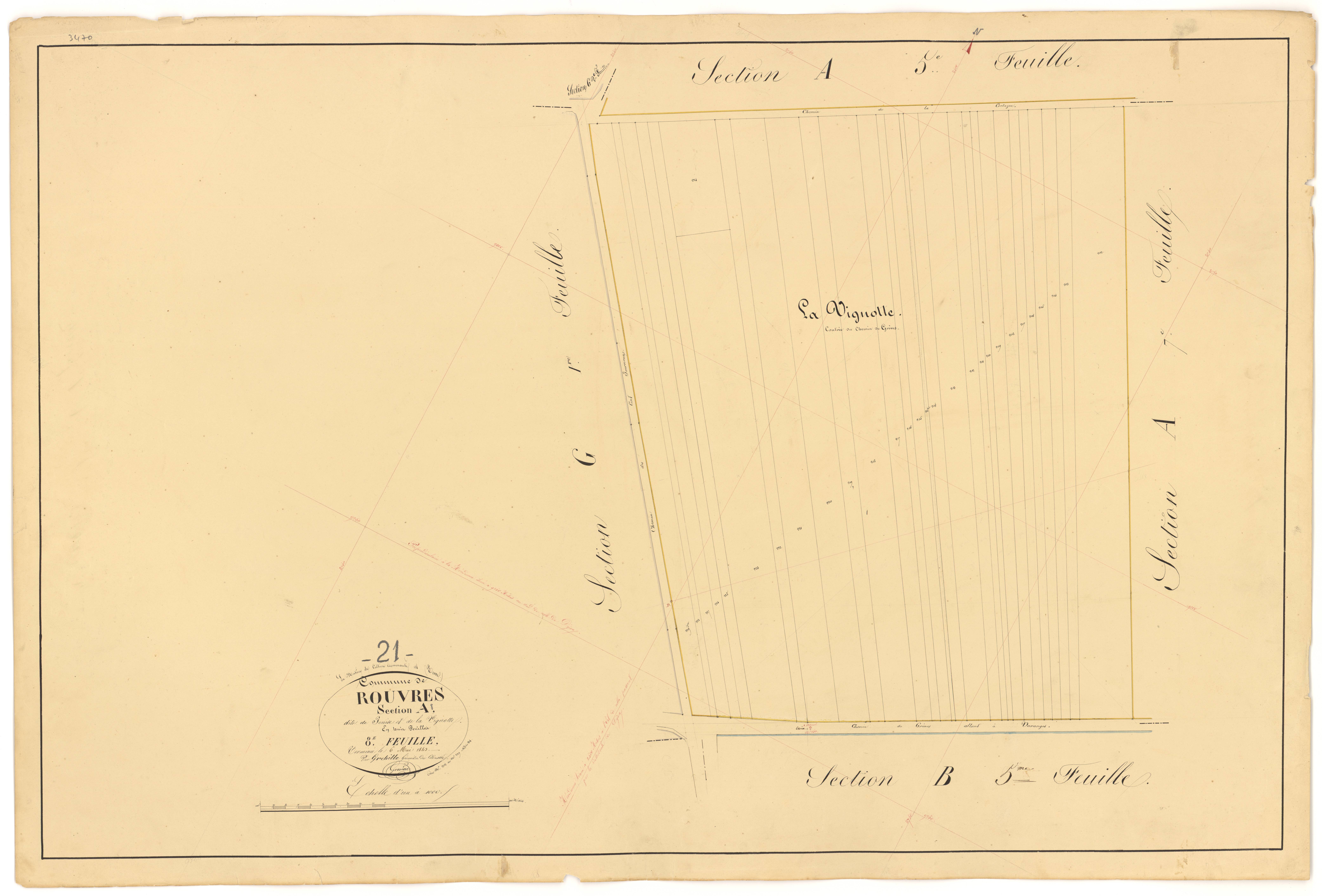 Rouvres-en-Plaine - Section A8 - 3 P PLAN 532/9