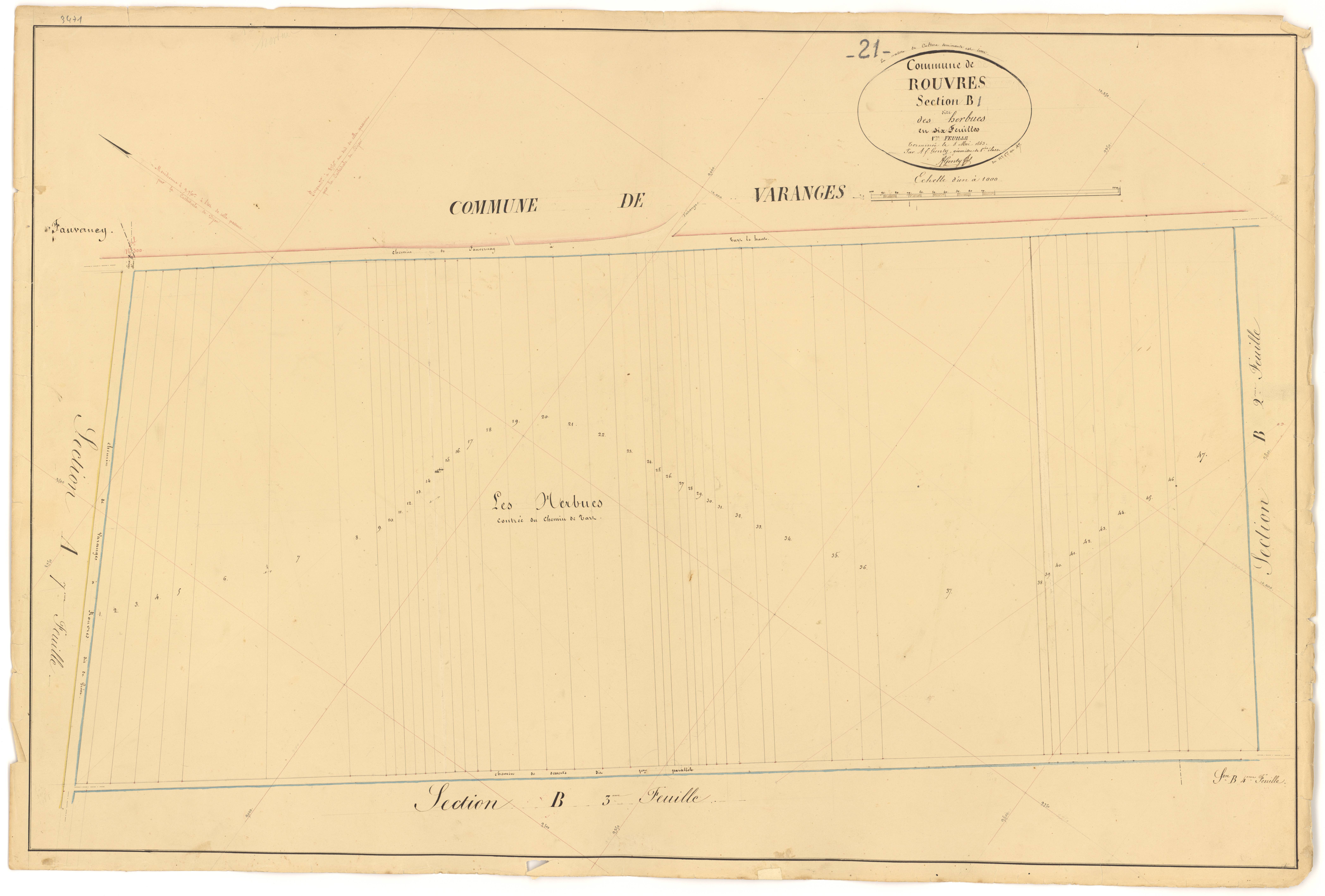 Rouvres-en-Plaine - Section B1 - 3 P PLAN 532/10