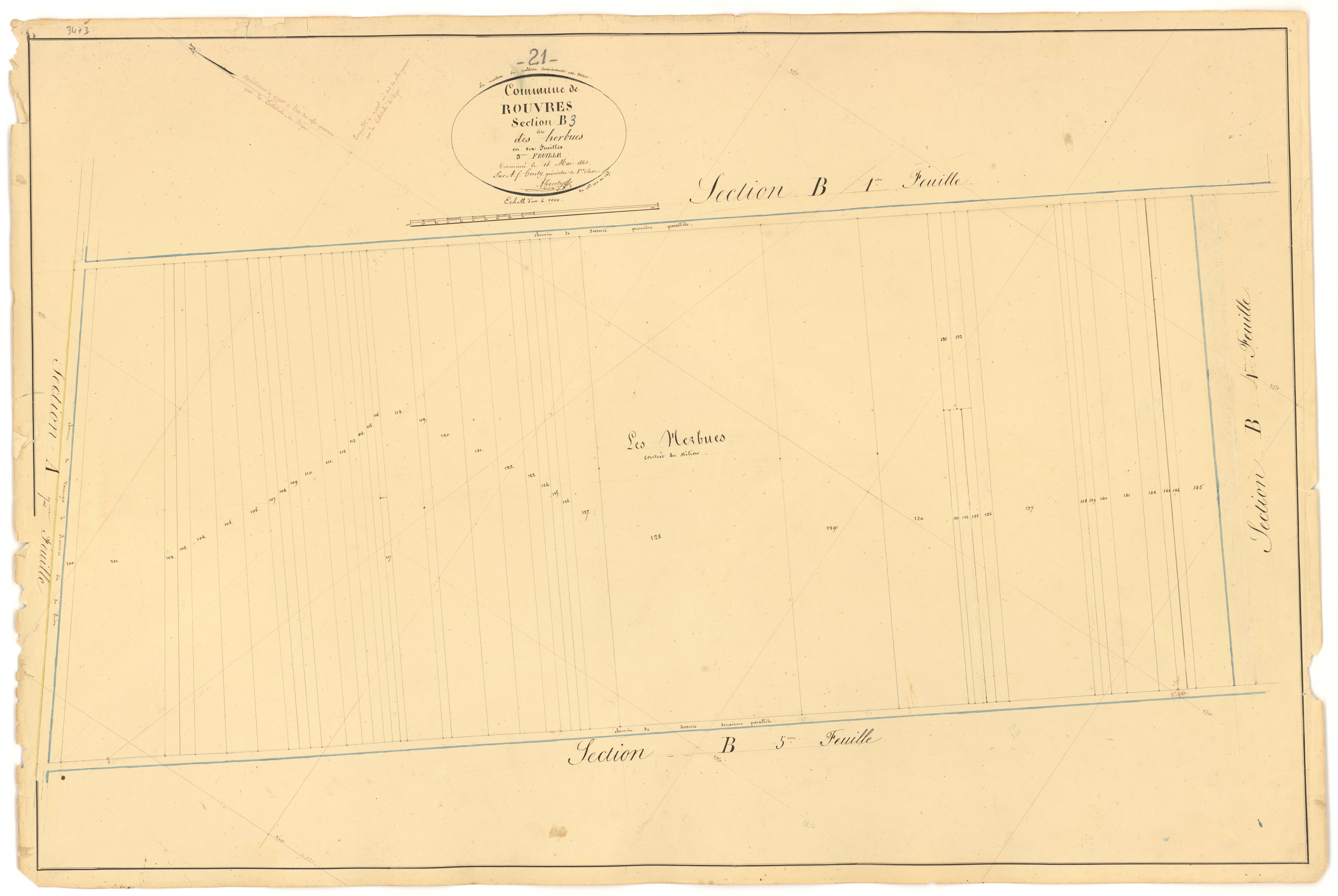 Rouvres-en-Plaine - Section B3 - 3 P PLAN 532/12