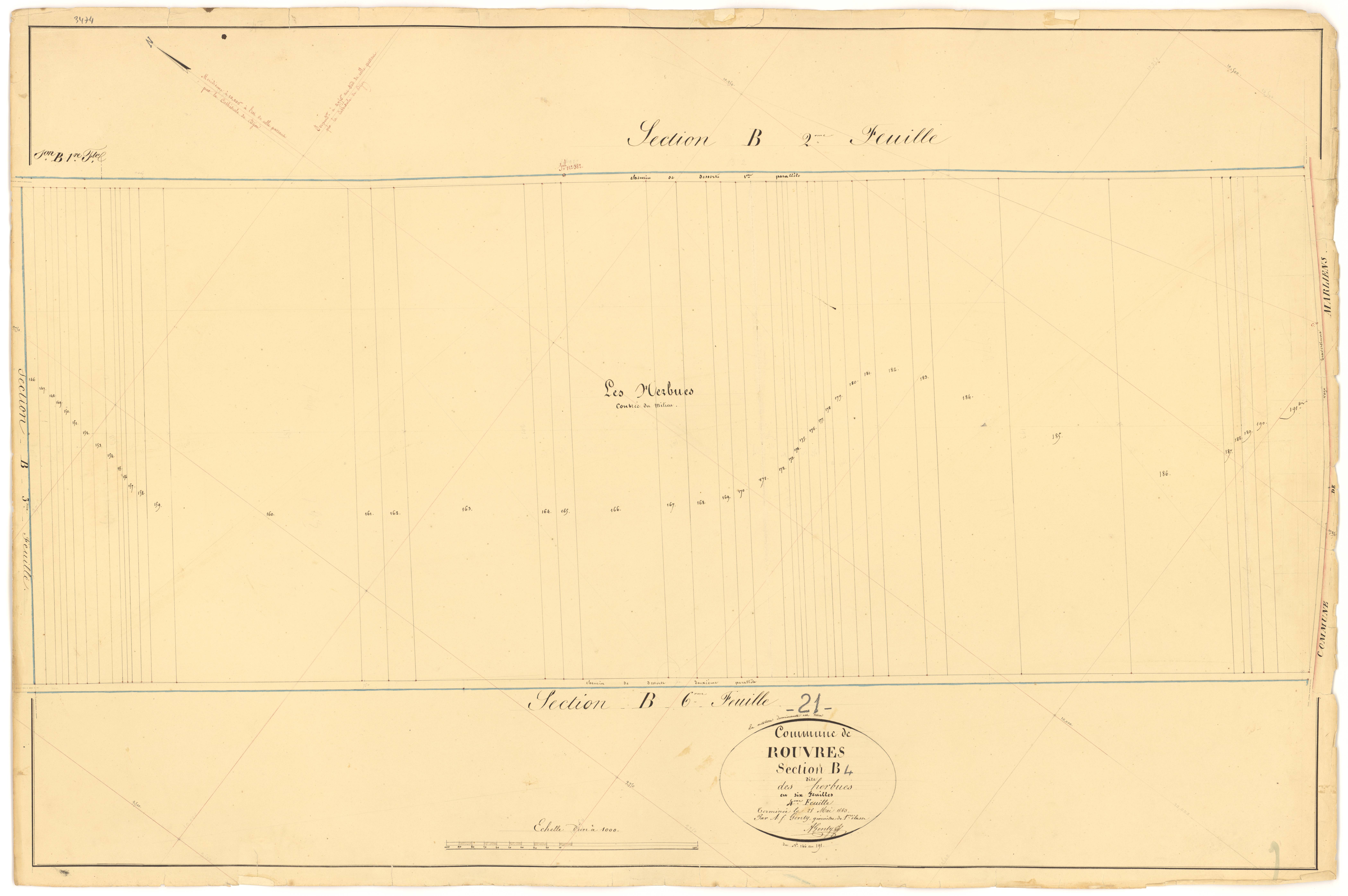 Rouvres-en-Plaine - Section B4 - 3 P PLAN 532/13