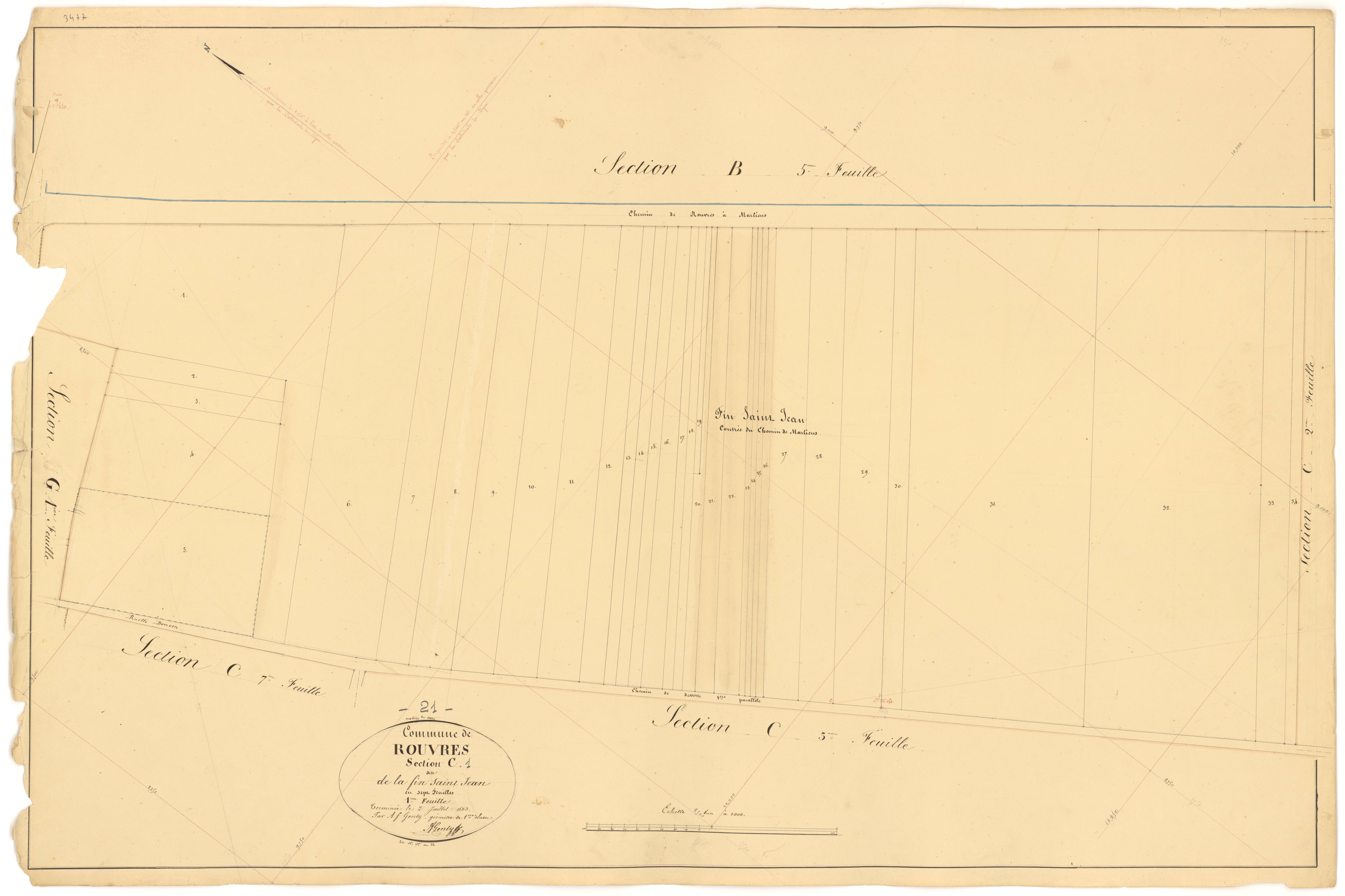 Rouvres-en-Plaine - Section C1 - 3 P PLAN 532/16