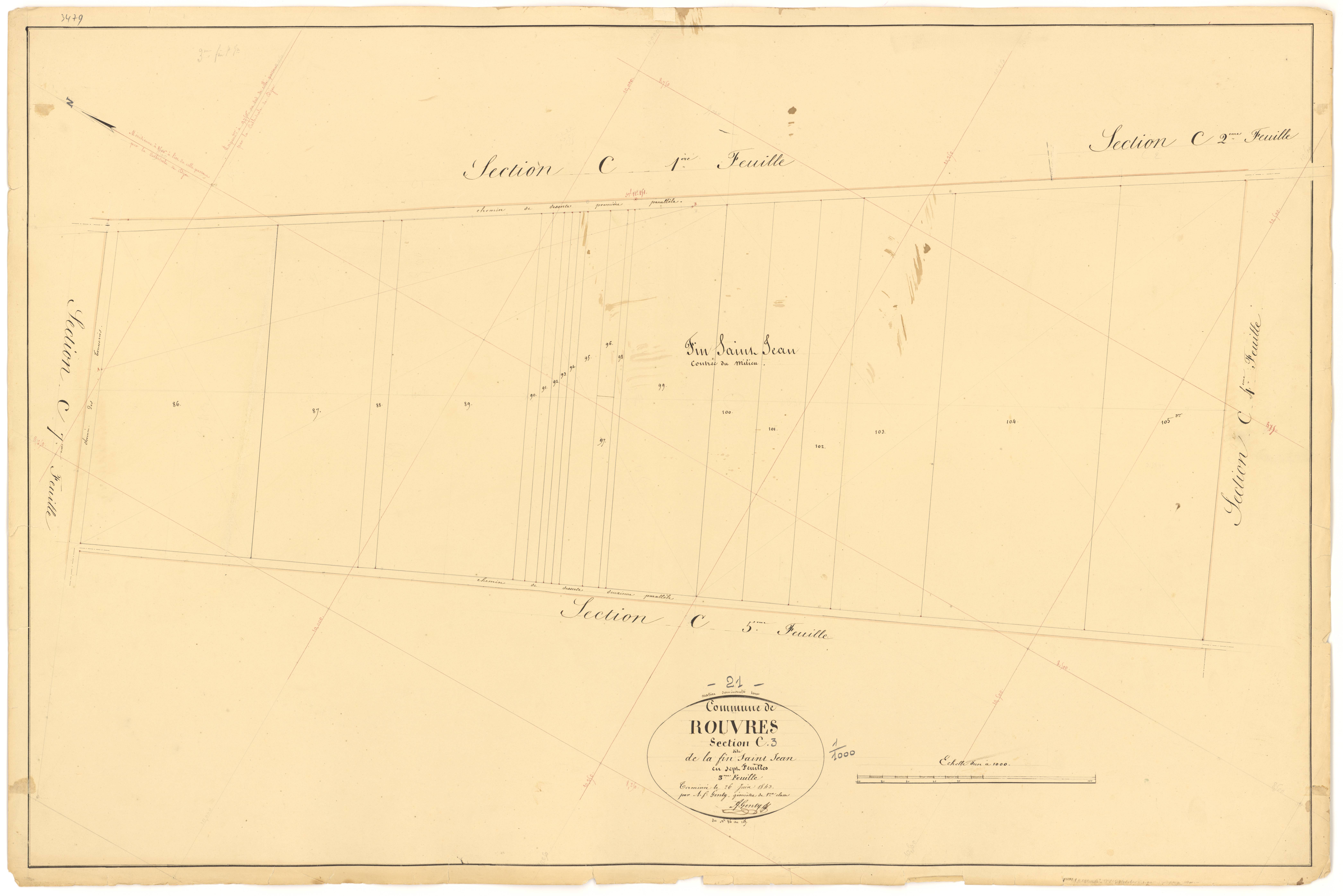 Rouvres-en-Plaine - Section C3 - 3 P PLAN 532/18