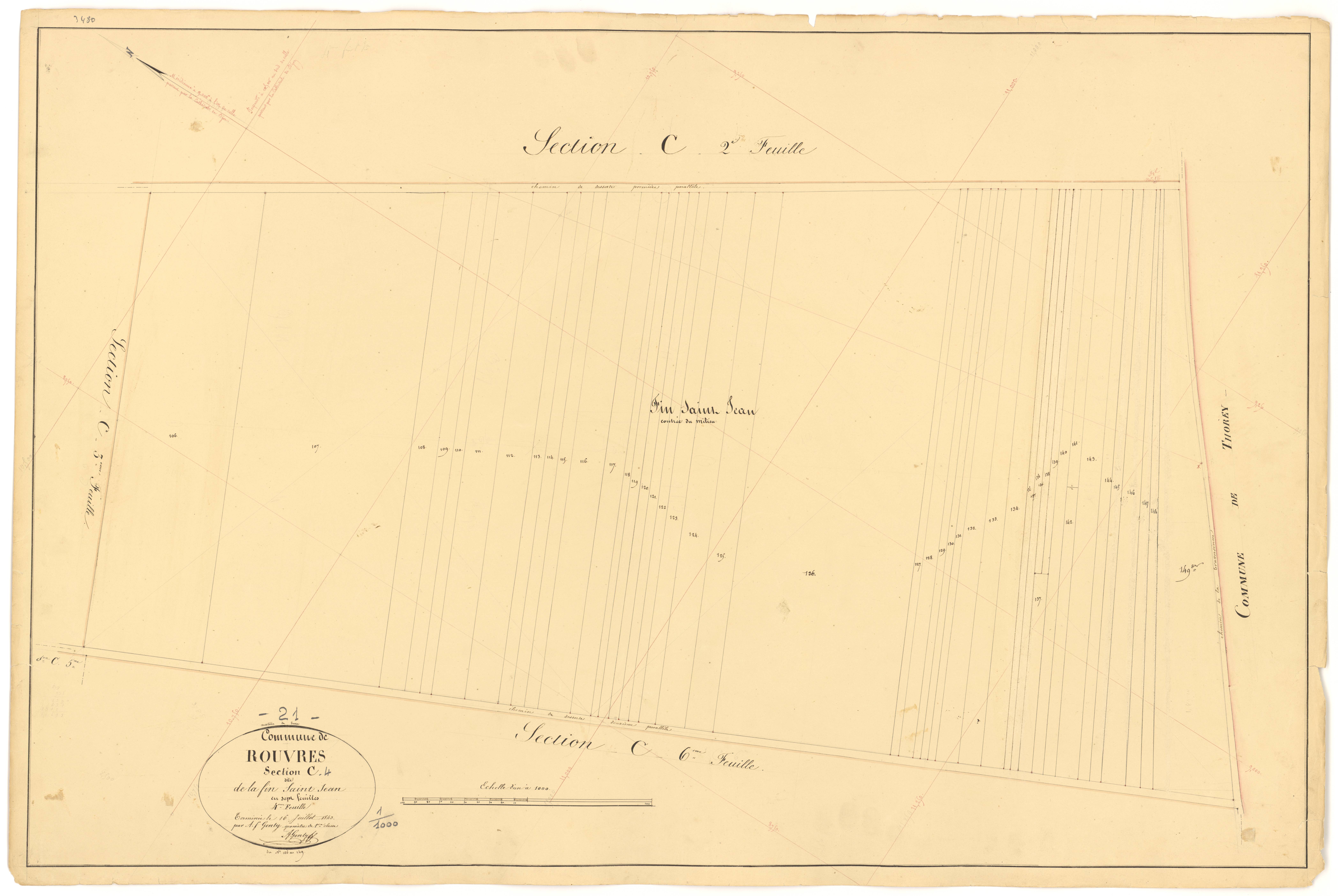 Rouvres-en-Plaine - Section C4 - 3 P PLAN 532/19