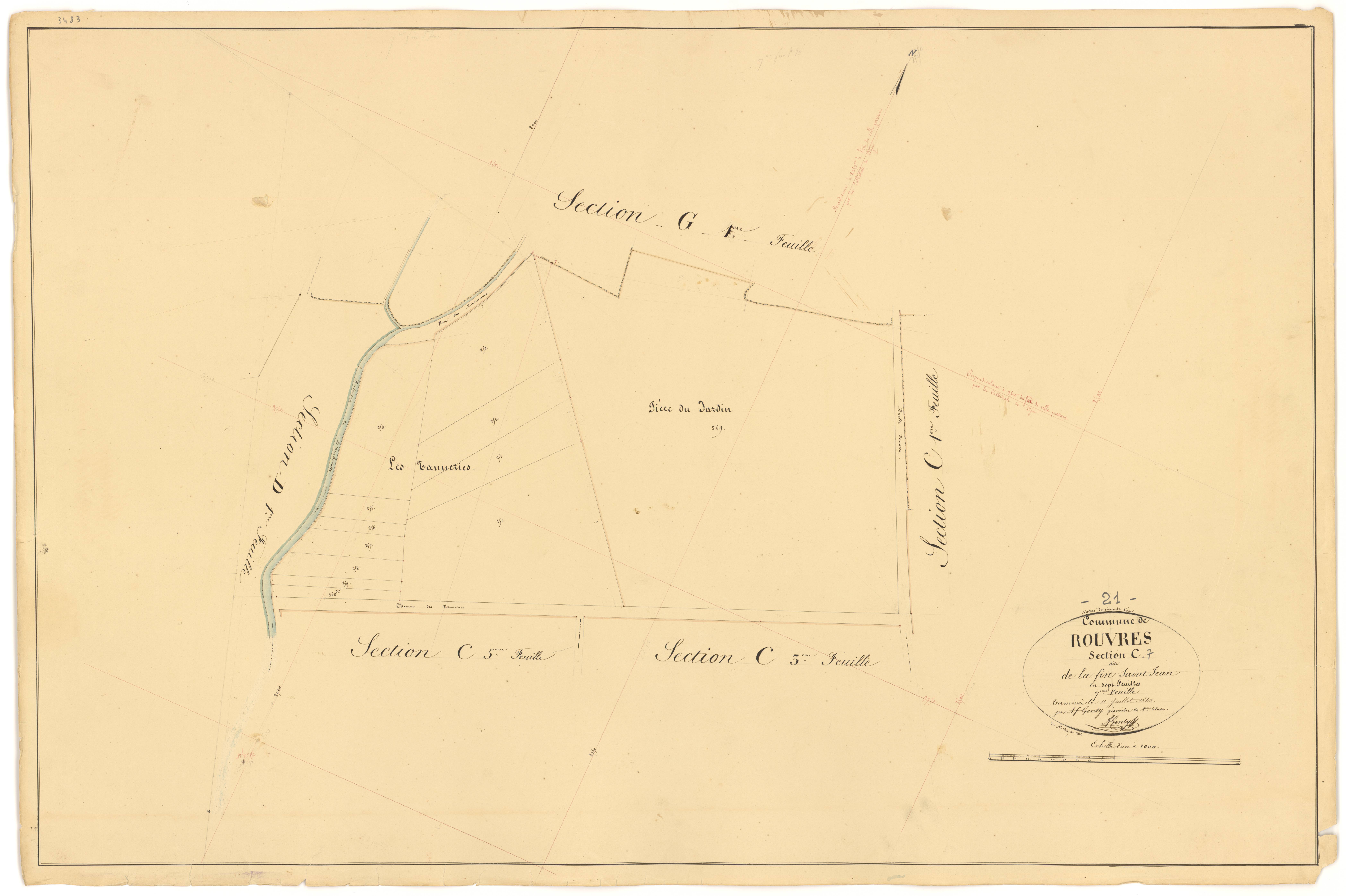 Rouvres-en-Plaine - Section C7 - 3 P PLAN 532/22